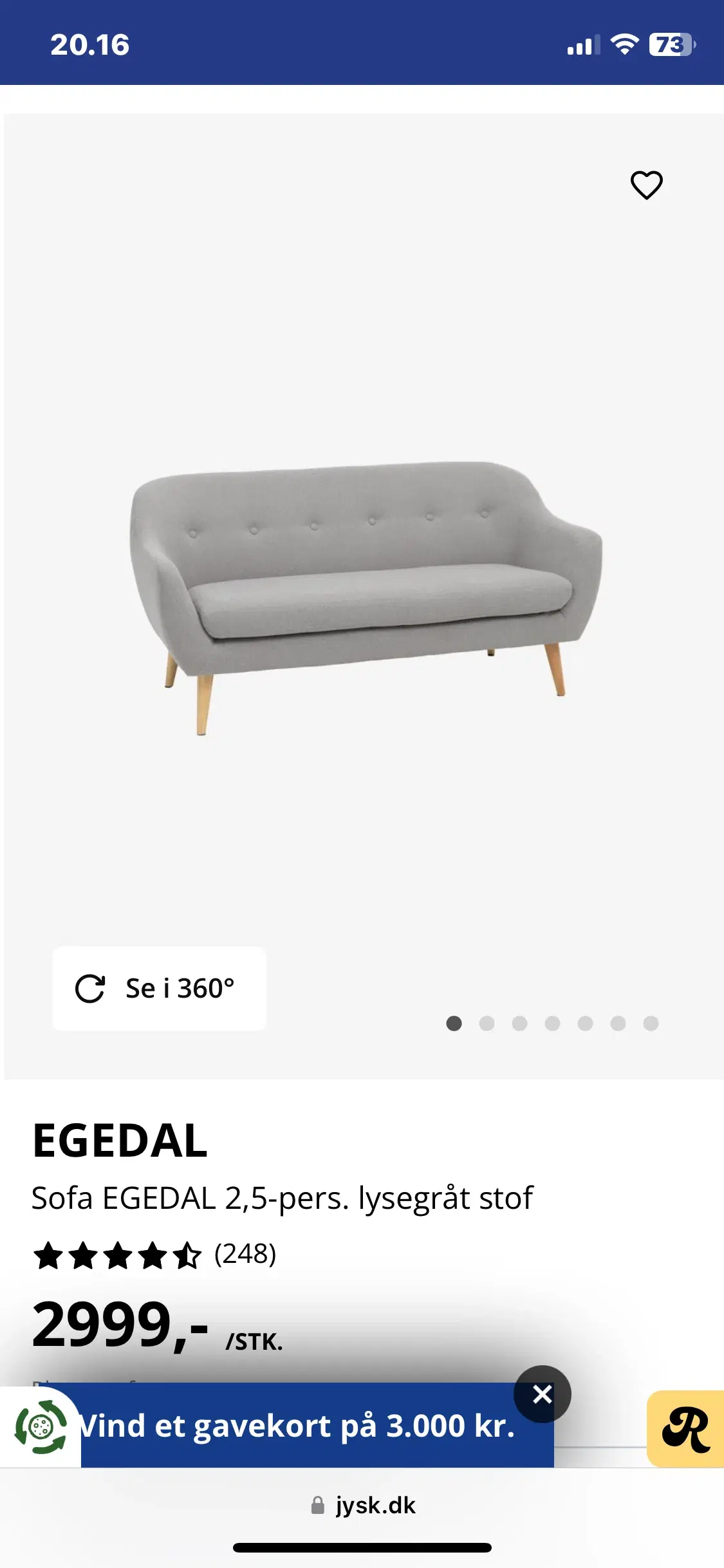 Jysk sofa  stol