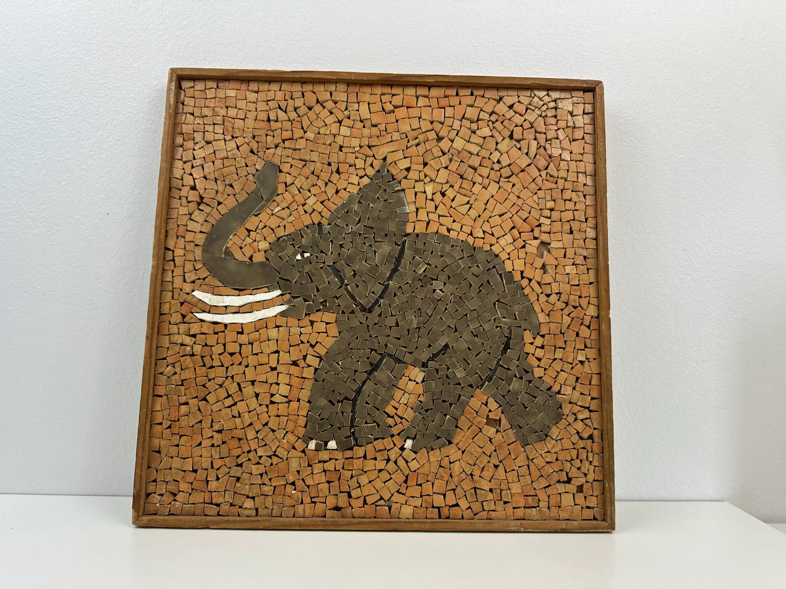 Retro mosaik Elefant