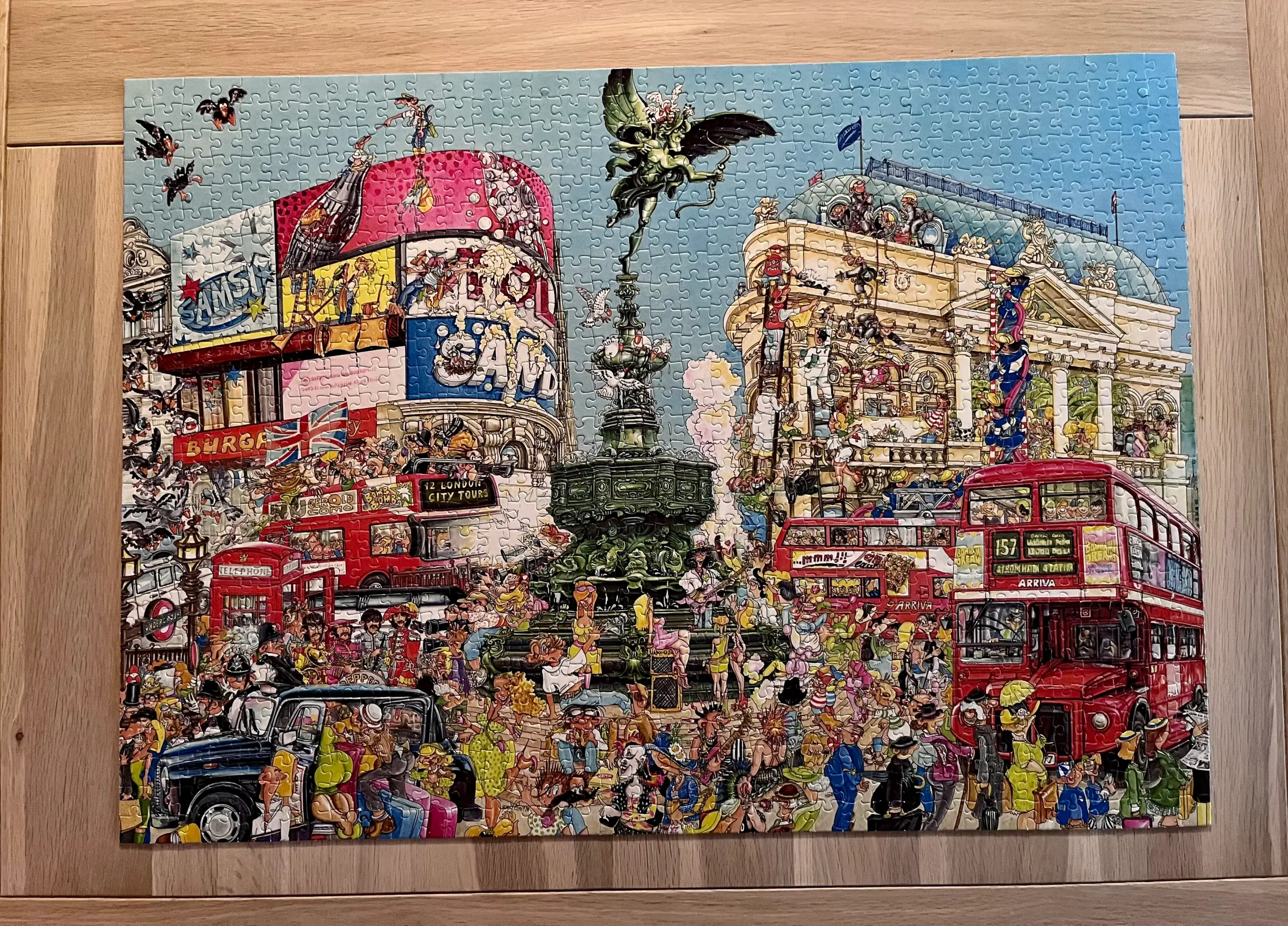 Puslespil Comic Cartoon Picadilly Circus 1000