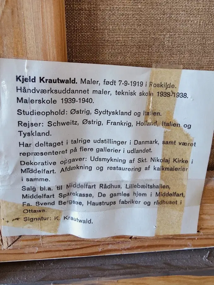 Oliemaleri Kjeld Krautwald