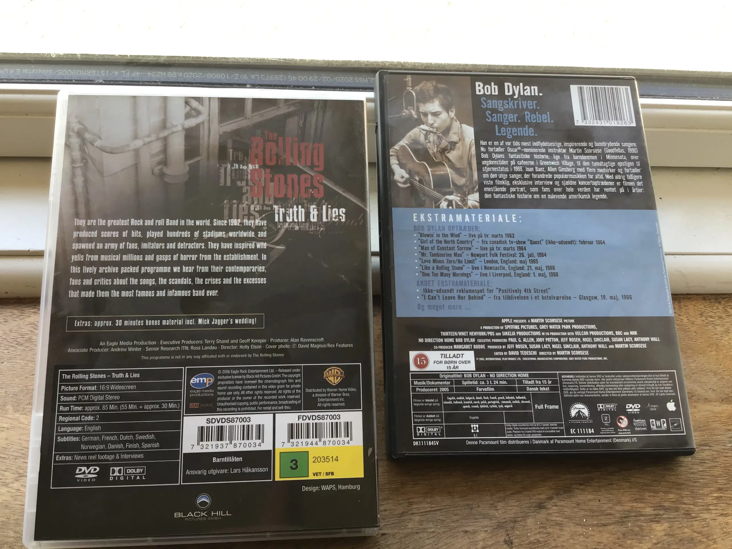 Dvd Stones og Dylan