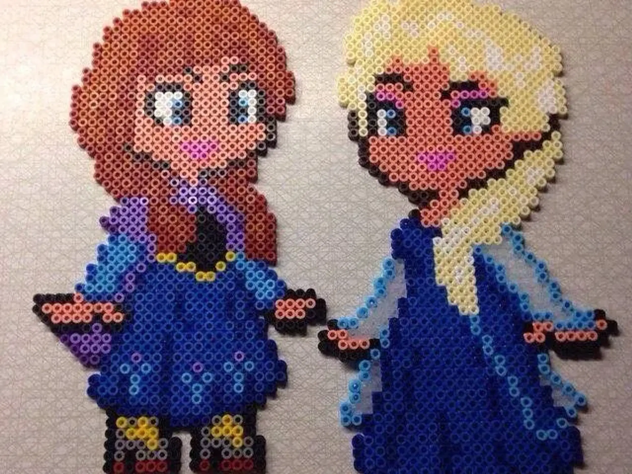 Perler lavet af Lucas laver disse superhelte