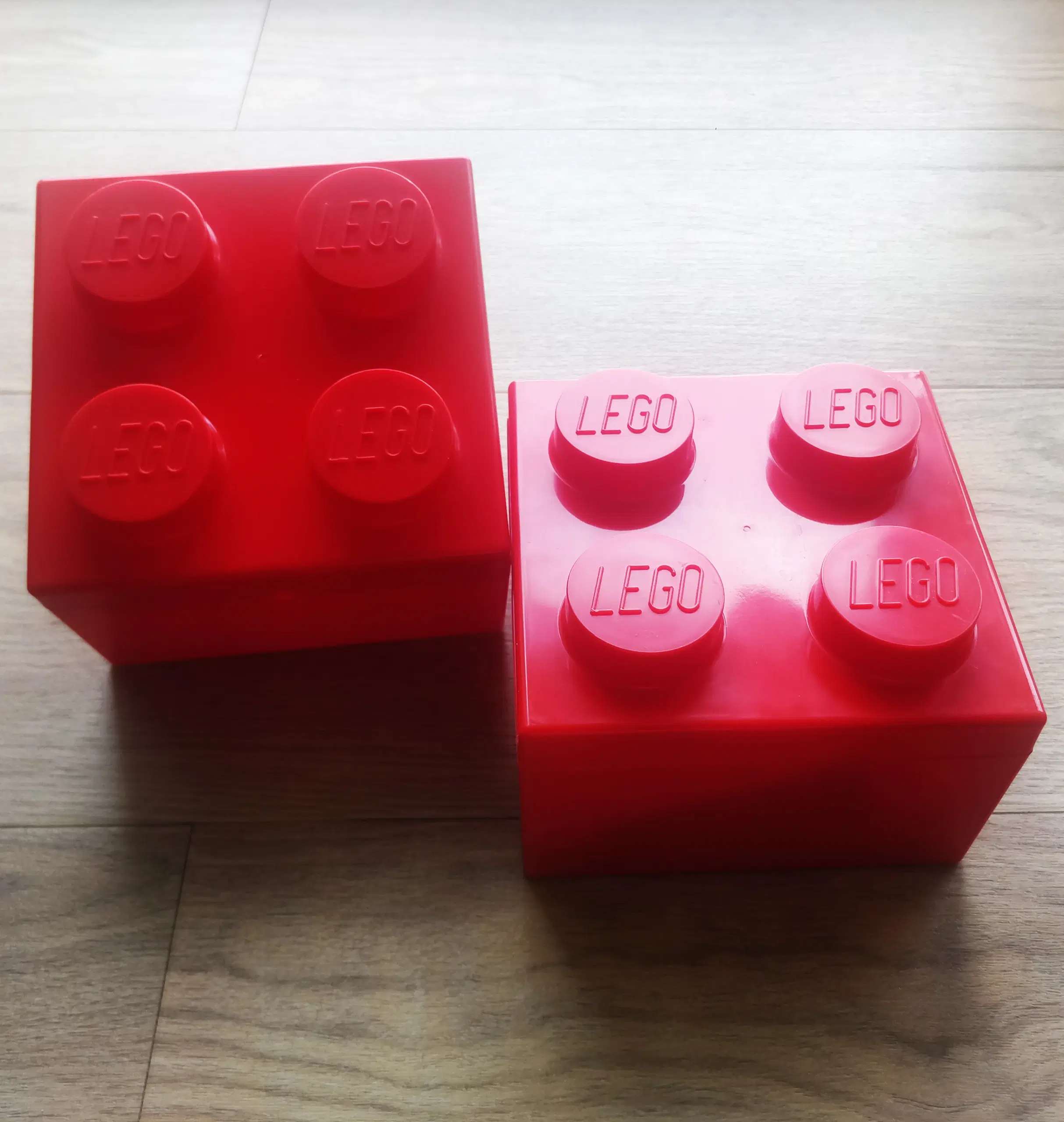 2x Lego opbevaringsklods opbevaringsboks