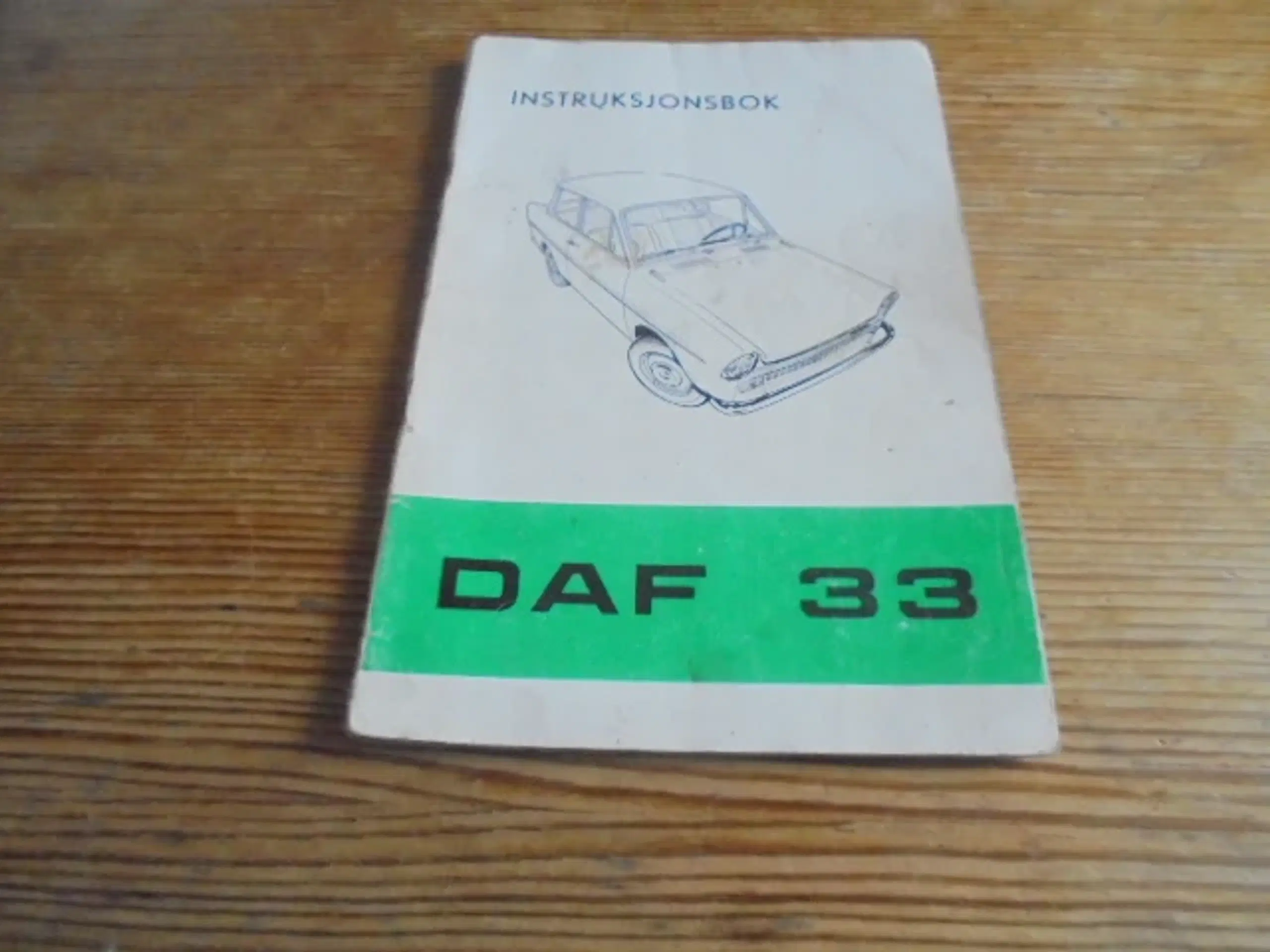 DAF 33 – instruktionsbog – fra ca. 1972