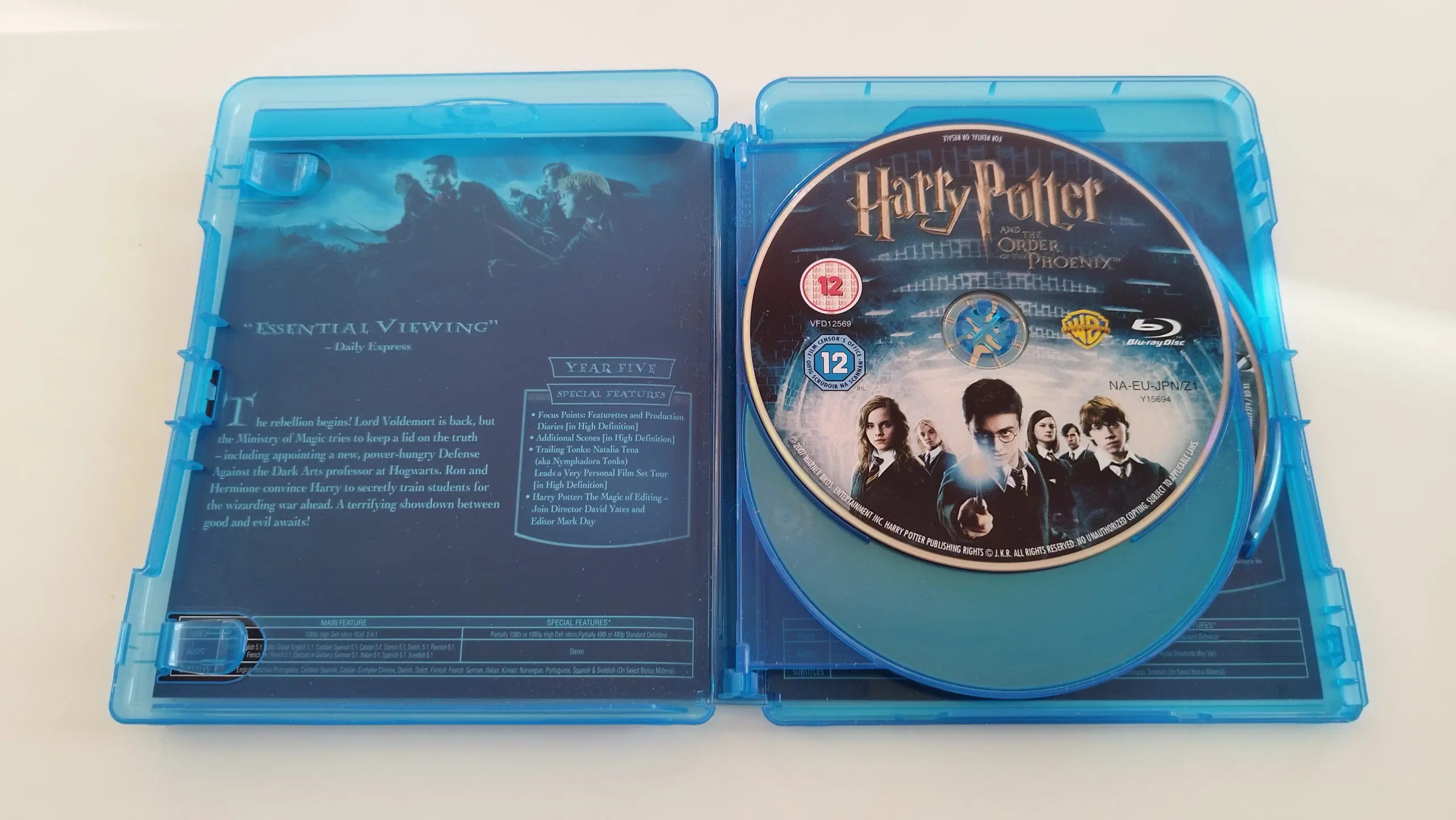 Harry Potter Blu-ray disk bokssæt (Year 1 - 6)