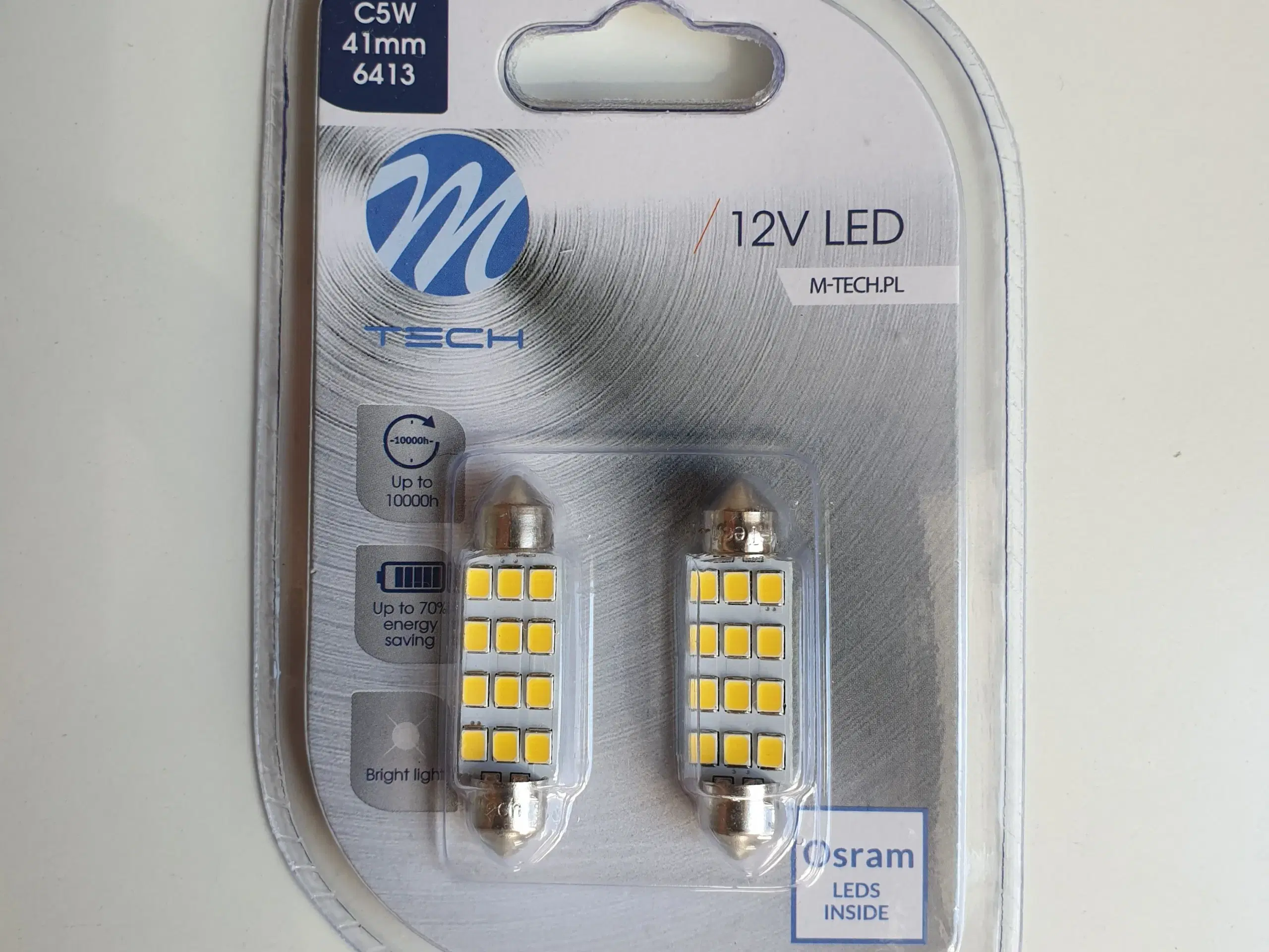 LED Pærer 2 x 12 SMD 2835 LED C5W C10W SV85-8 41m