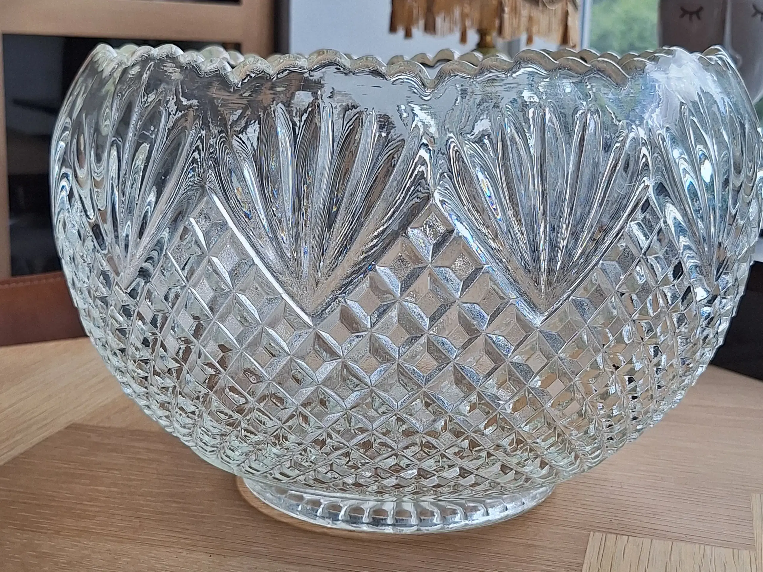 Vintage krystal Punch Bowl