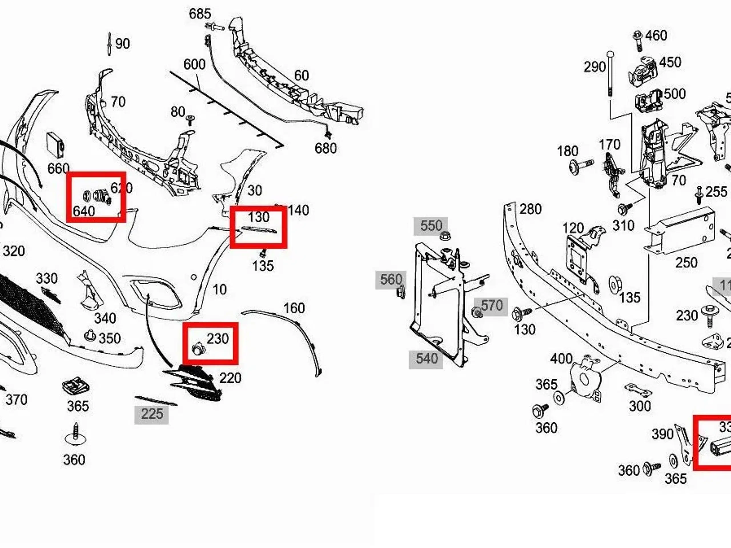 Mercedes beslag brackets