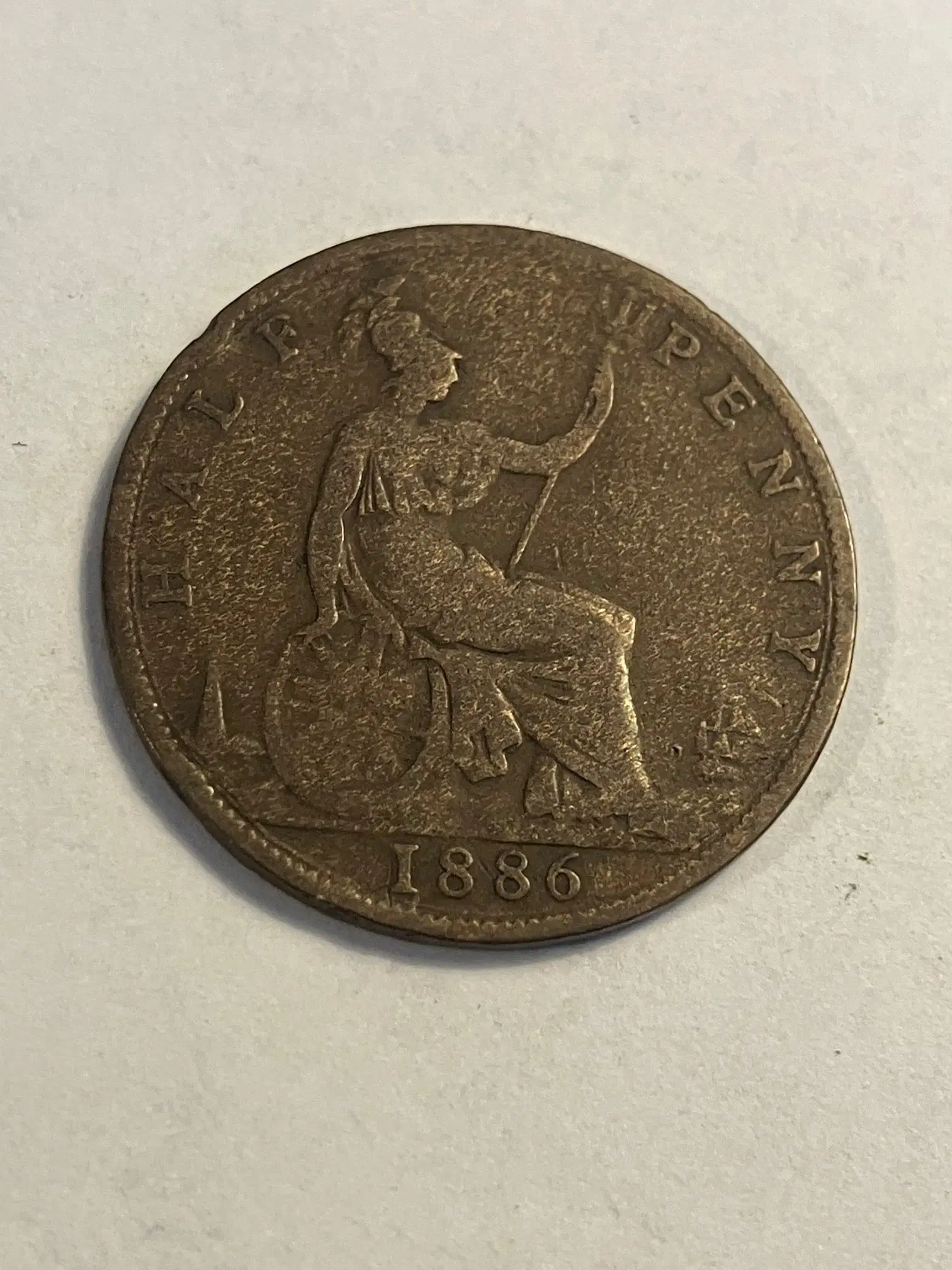 Half Penny 1886 England