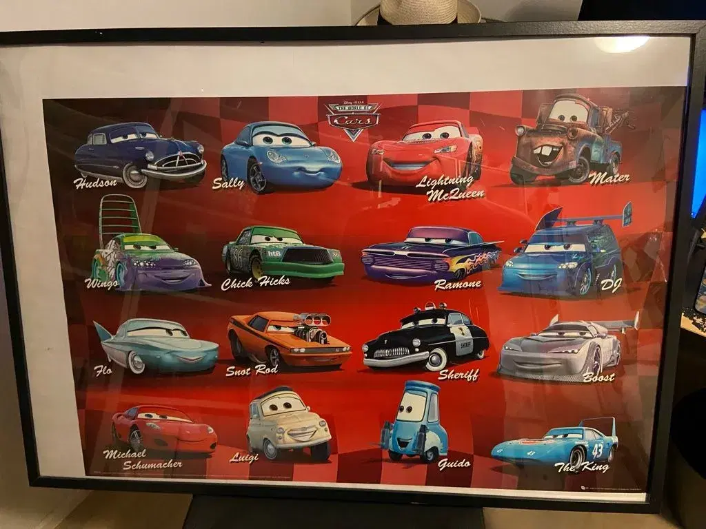 Cars plakat i ramme