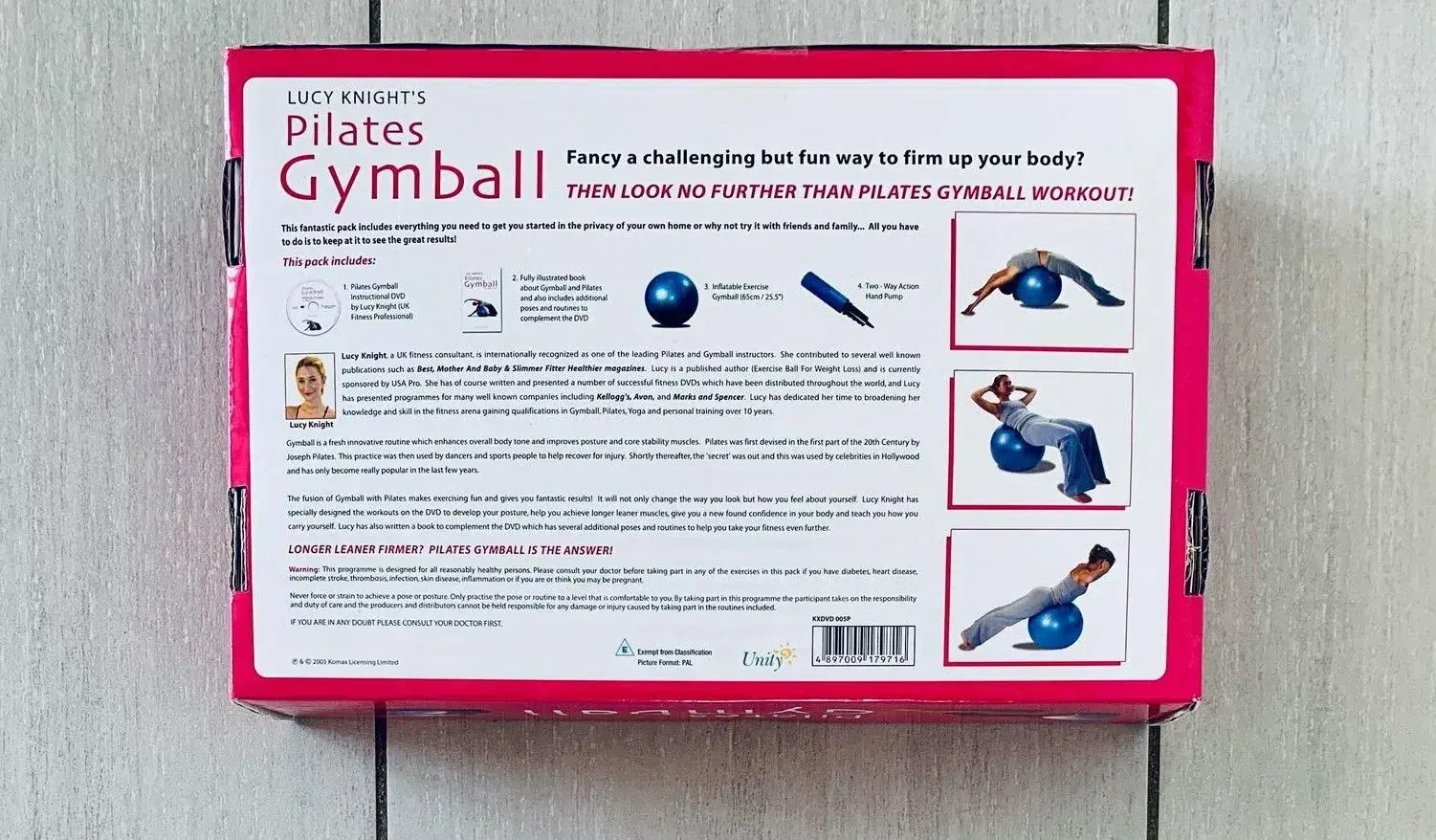 Træning Pilates gymball dvd og bold - NY