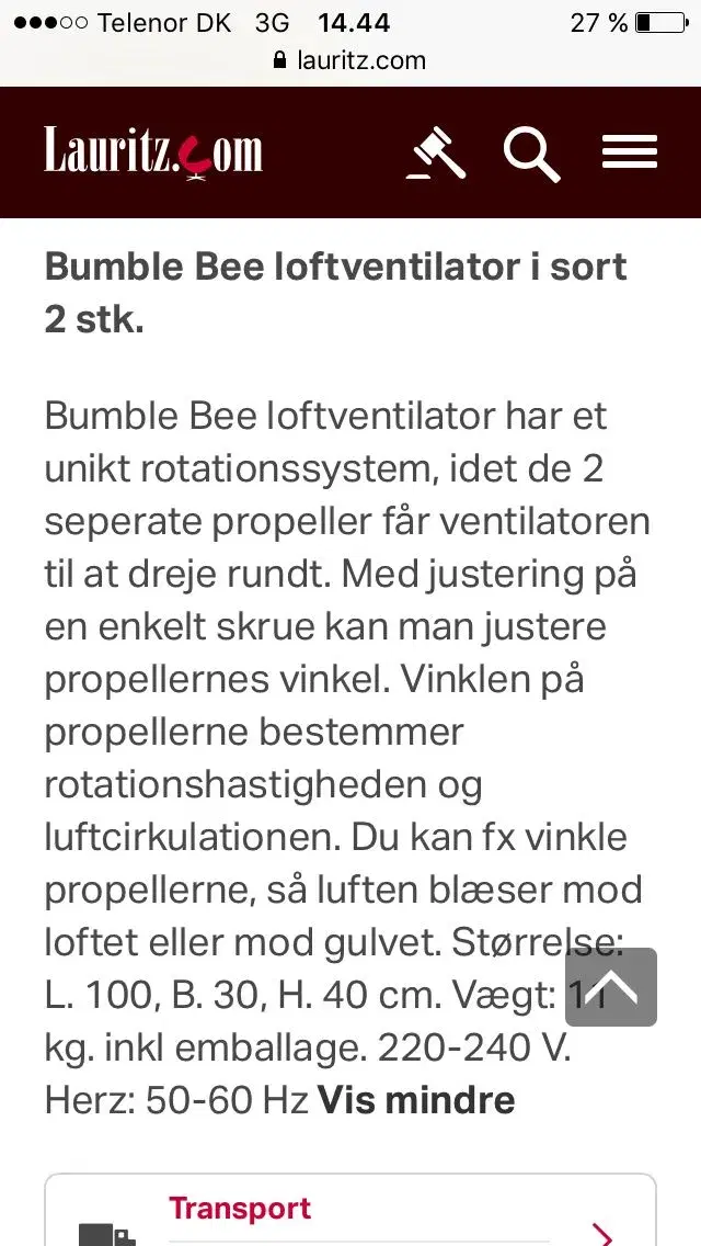 Bumble bee loftventilatorer