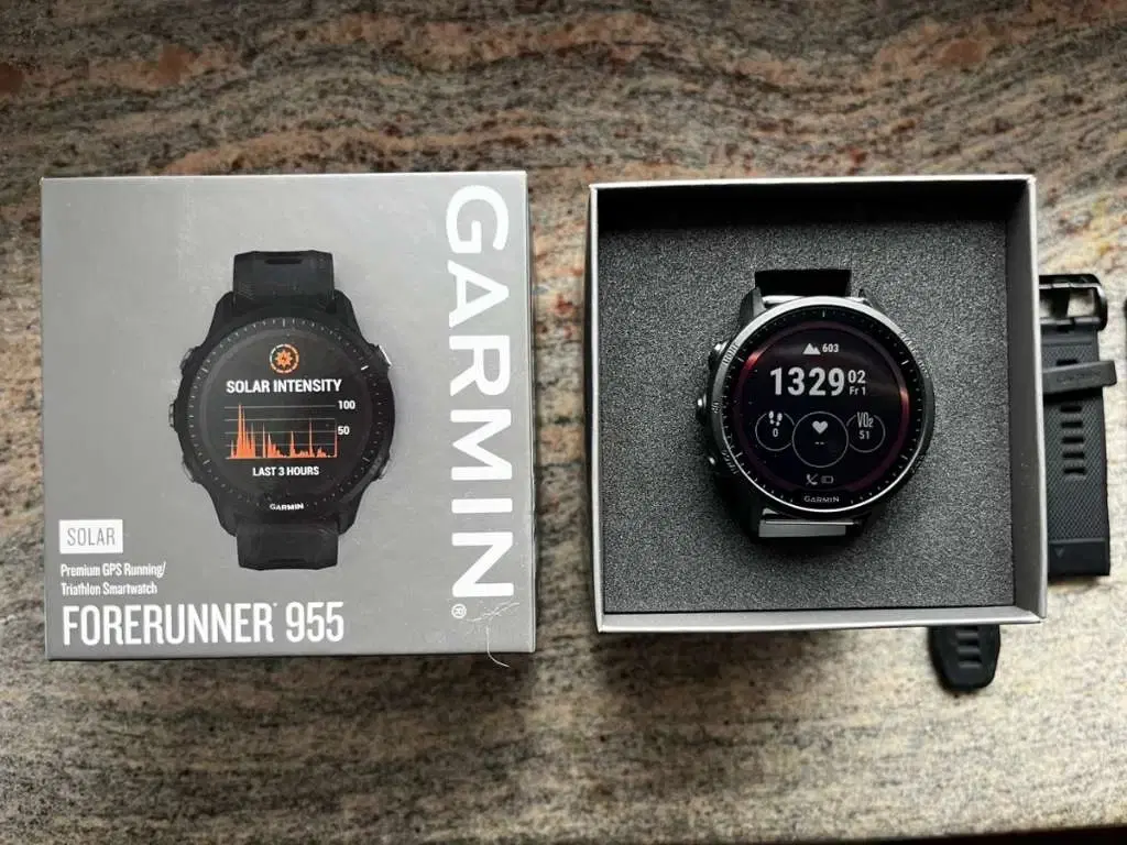 Garmin Forerunner 955 Solar inkl OVP tilbehør 