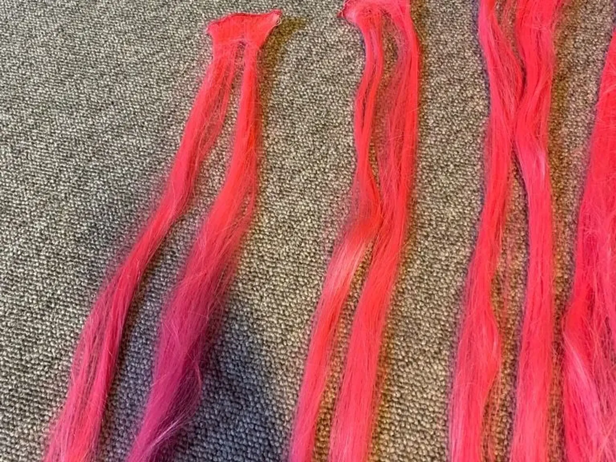 Pink hårextensions