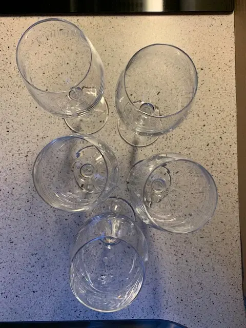 Krystal glas 5 stk fra Tjekkiet samlet pris 30 kr