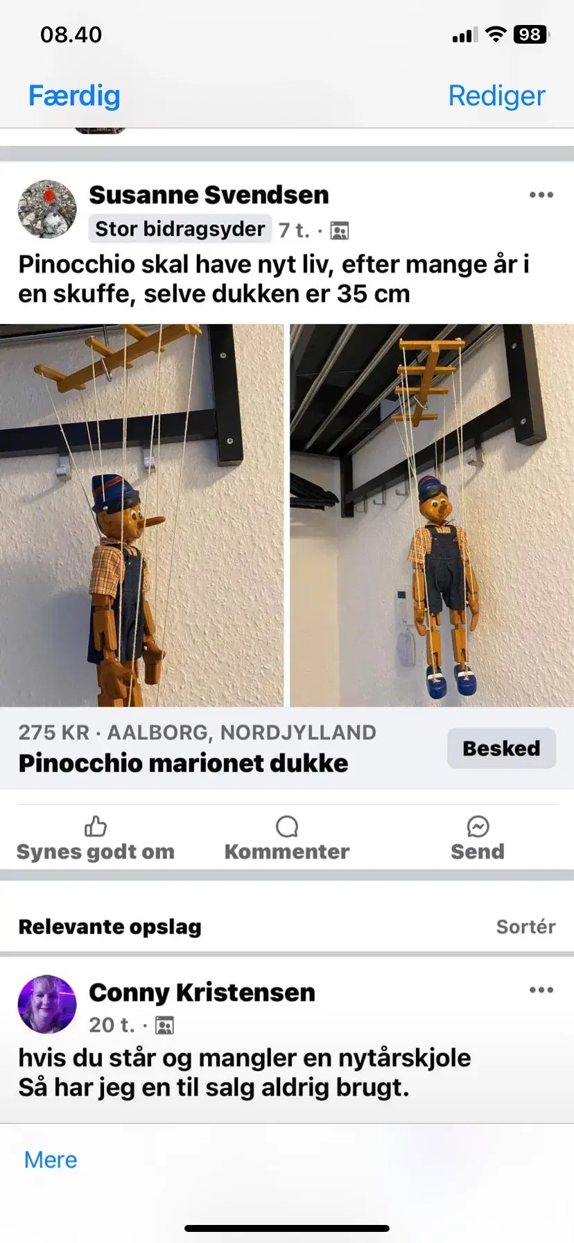 Pinocchio marionet dukke