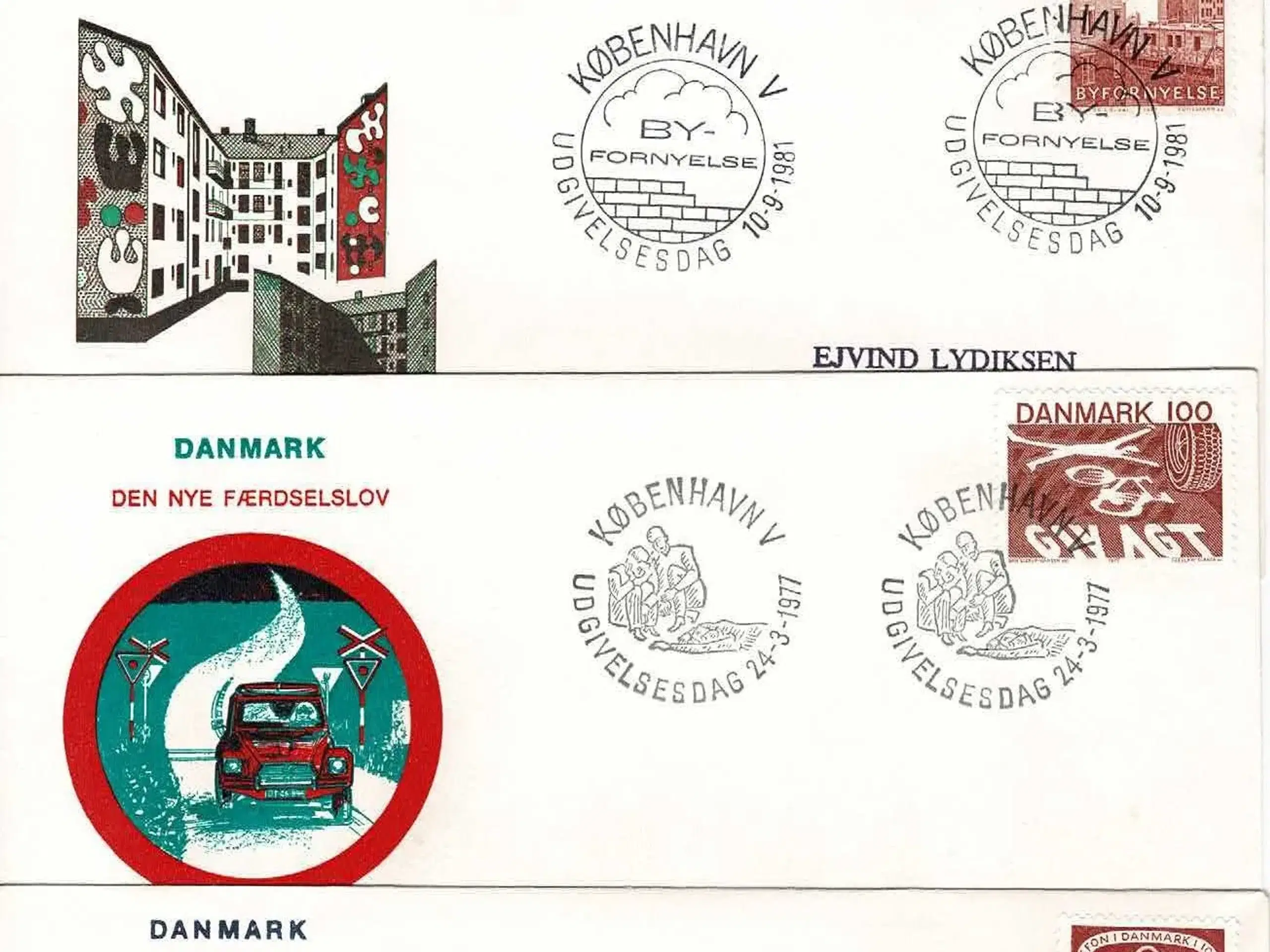 Danmark 1974-81 4 Førstedagskuverter