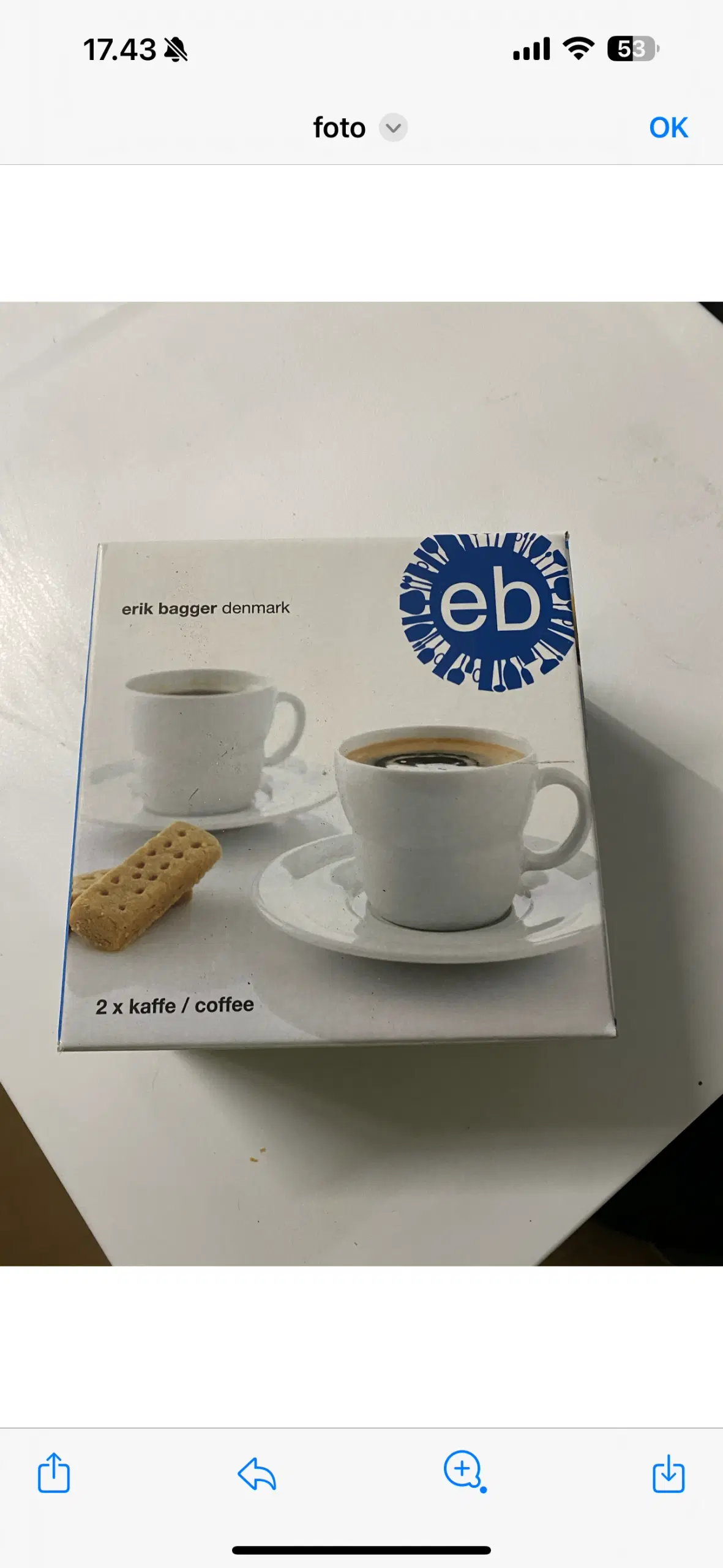 4 stk EB kaffe kobber