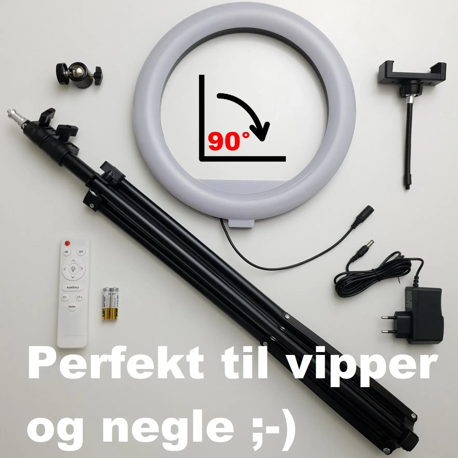 NY! 70W LED Ring Lampe med Trådløs Fjernbetjening