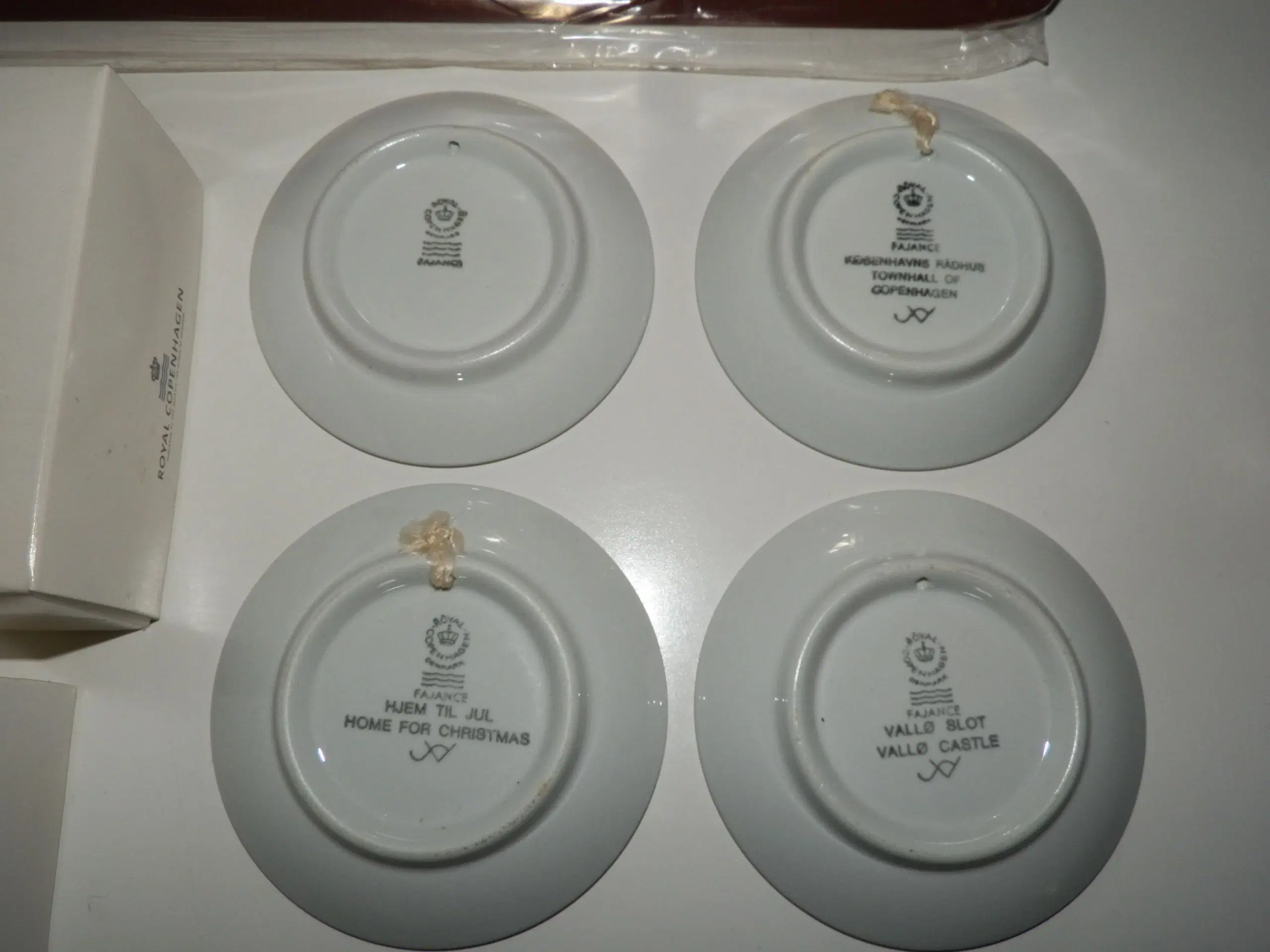 4 Royal Copenhagen jule miniplatter 1984-87