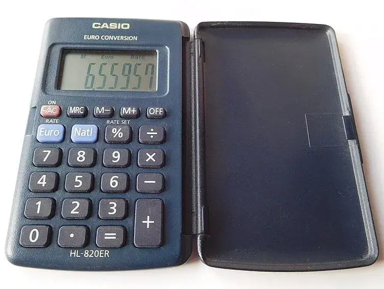 Casio HL-820ER Euro omregner og aritmetisk