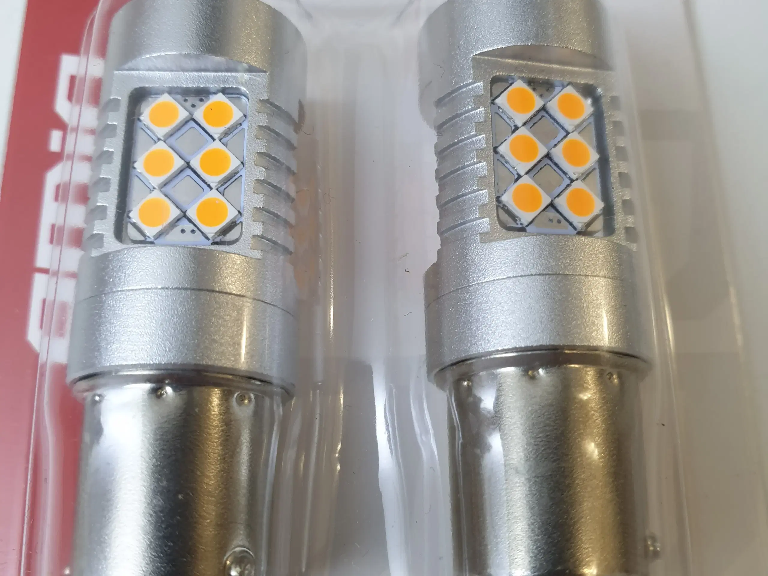 NY! Stærke 800LM 24 LED ORANGE P21W Pærer