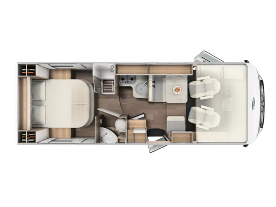 2019 - Carado I 449 Emotion   Dobbeltseng og stor garage - 5 Sselepladser