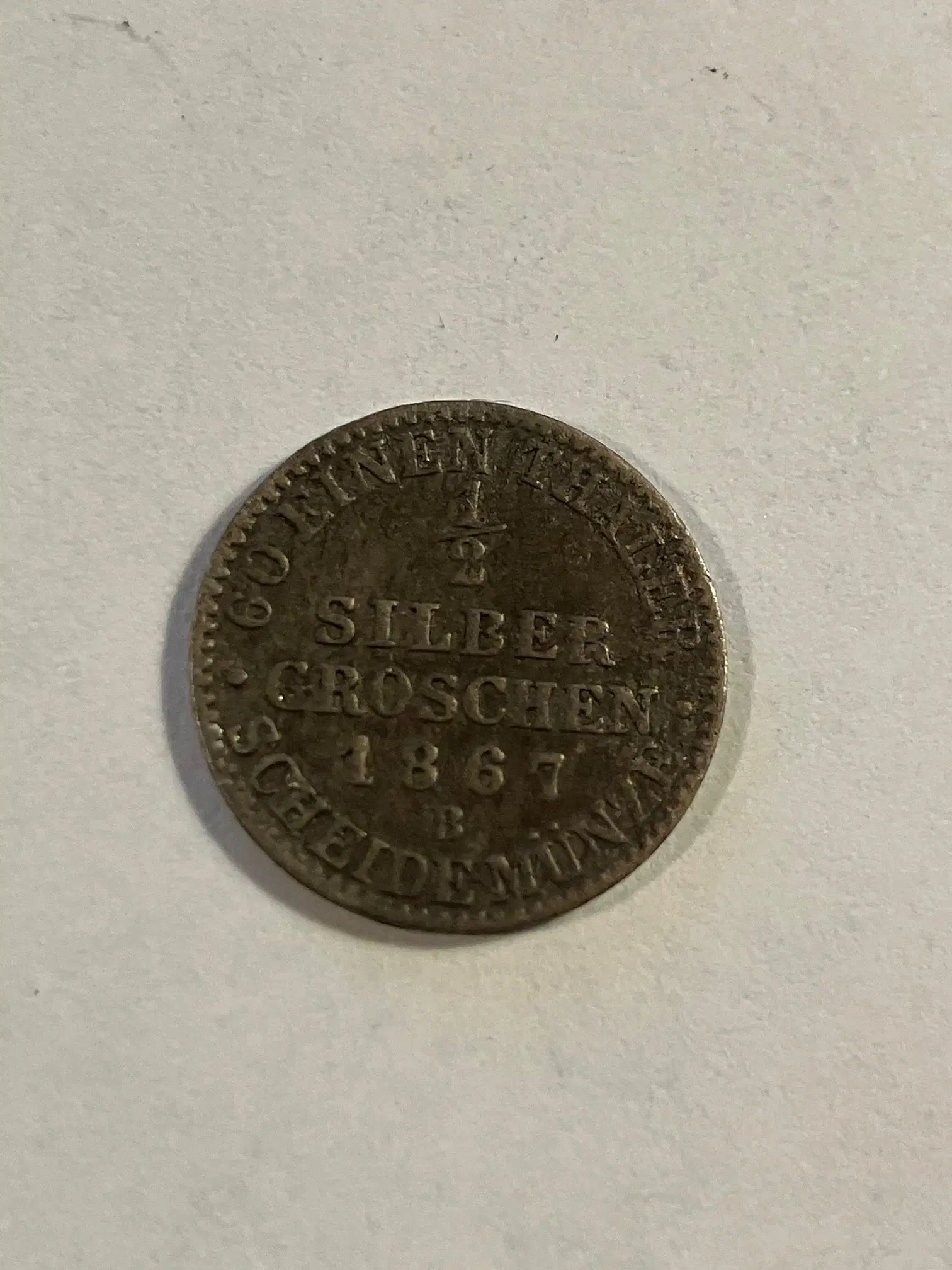 1/2 Silber Groschen 1867 B Germany