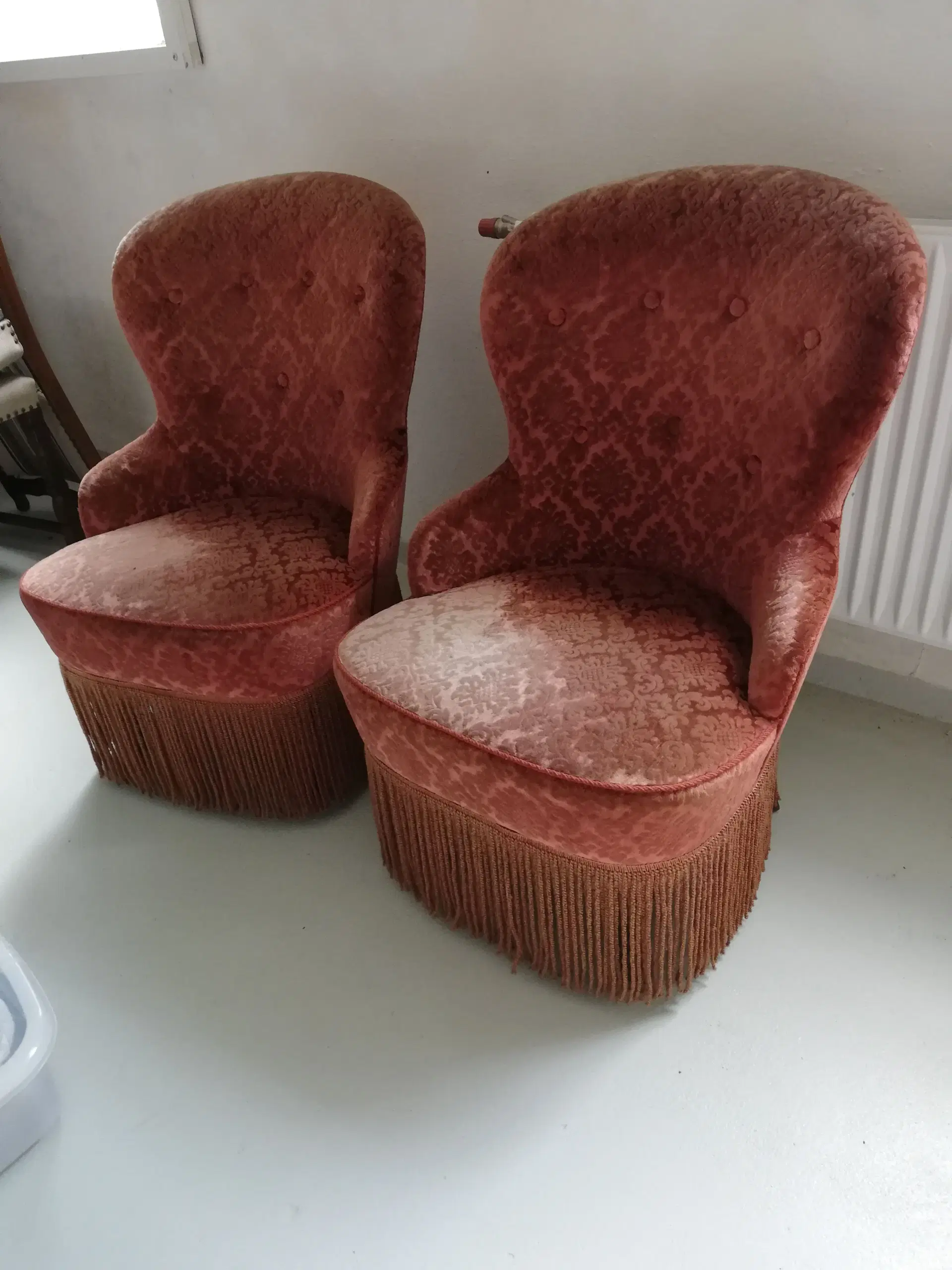 salonstole betrukket velour