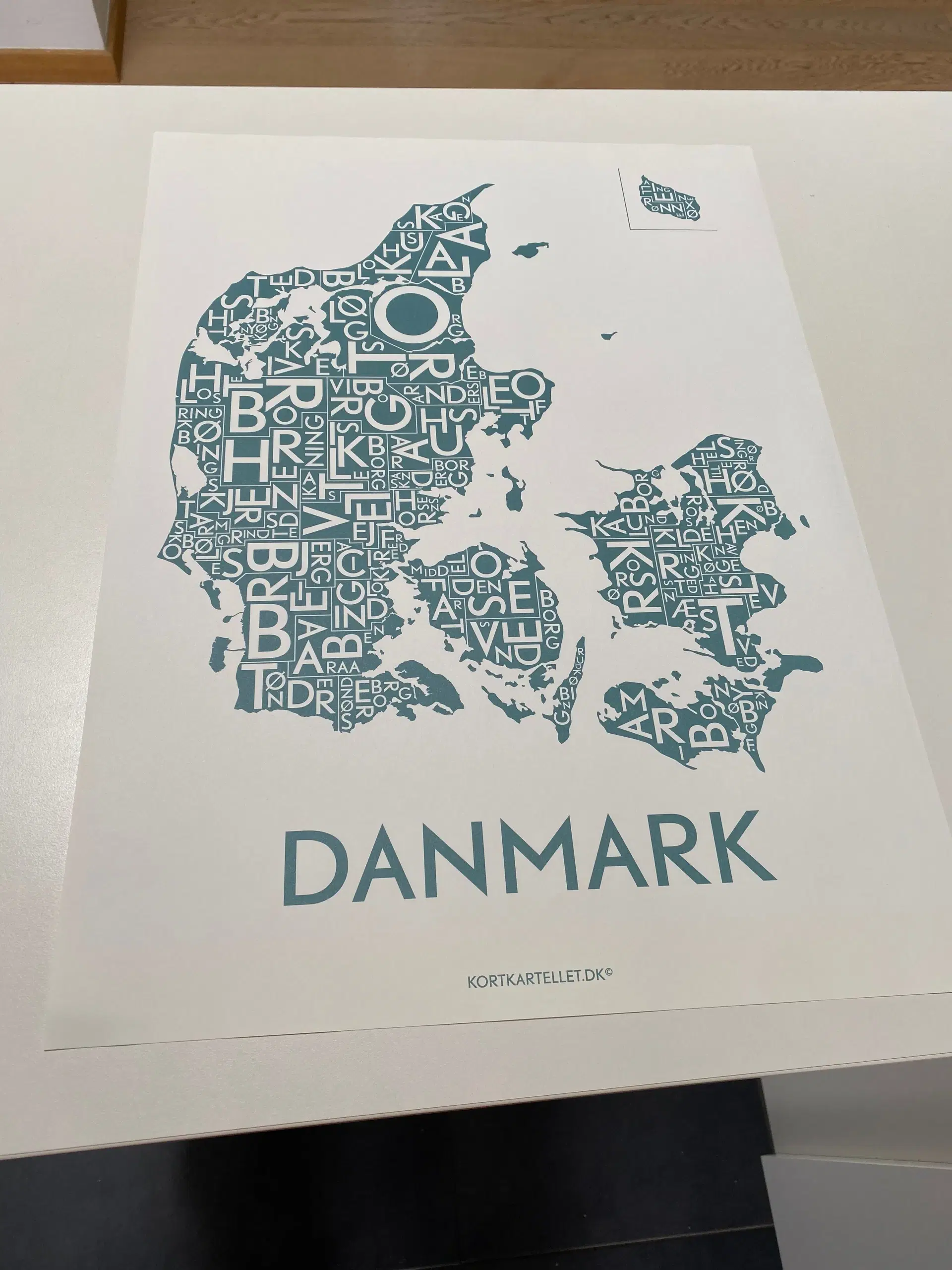 Plakater kort Danmark og Europa