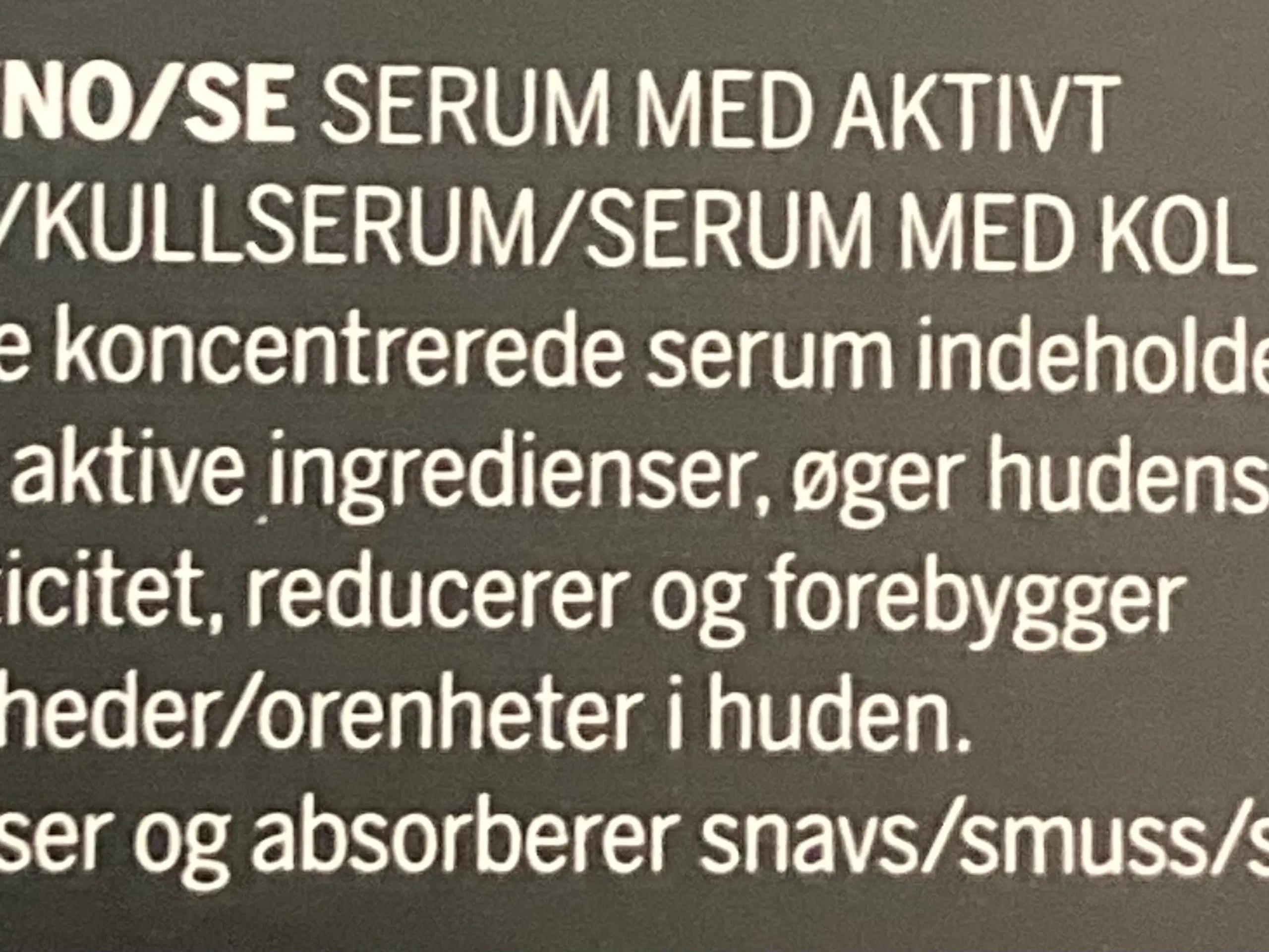 Helt ny Pure  Care charcoal serum