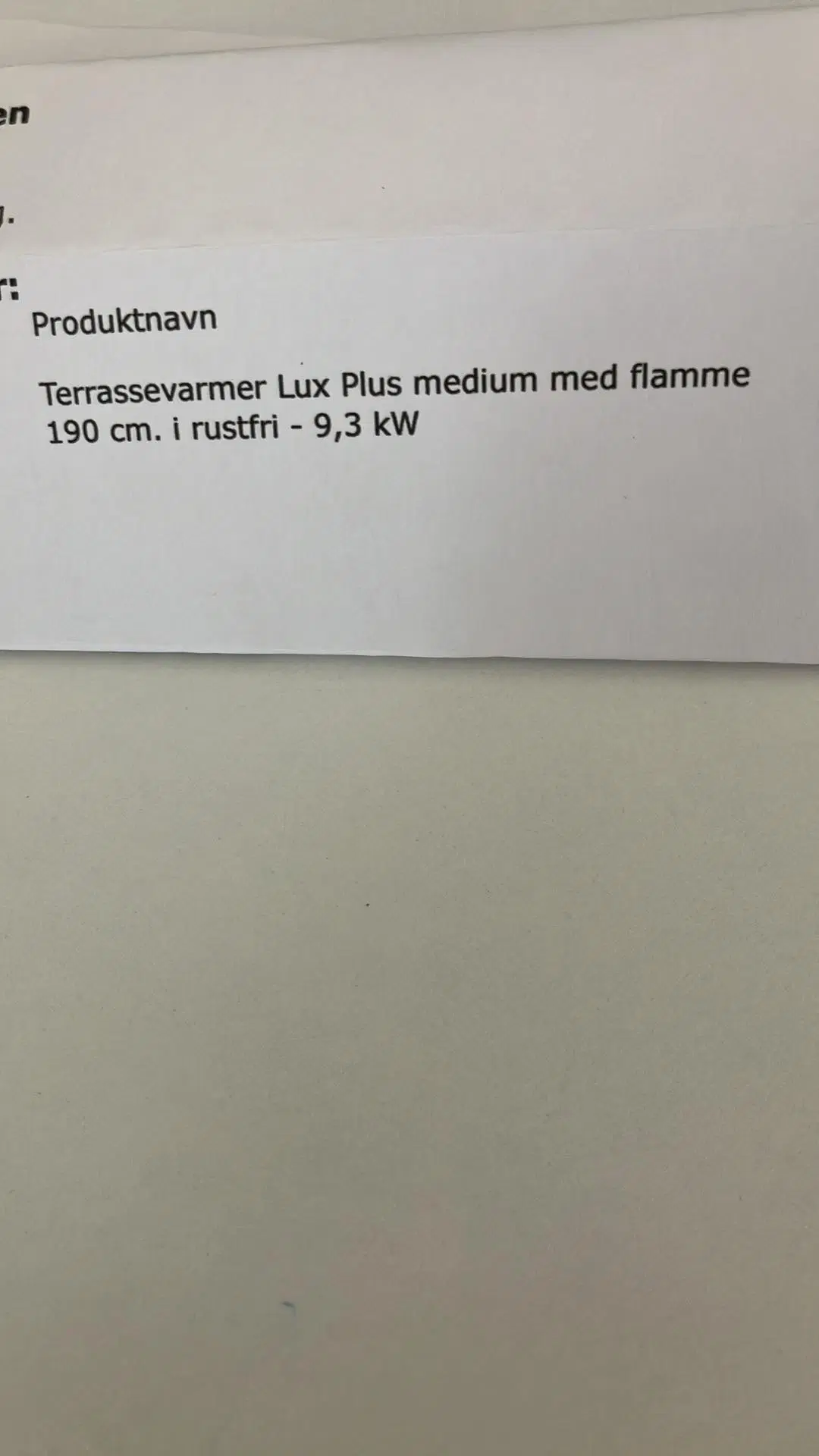 Terrassevarmer med flamme