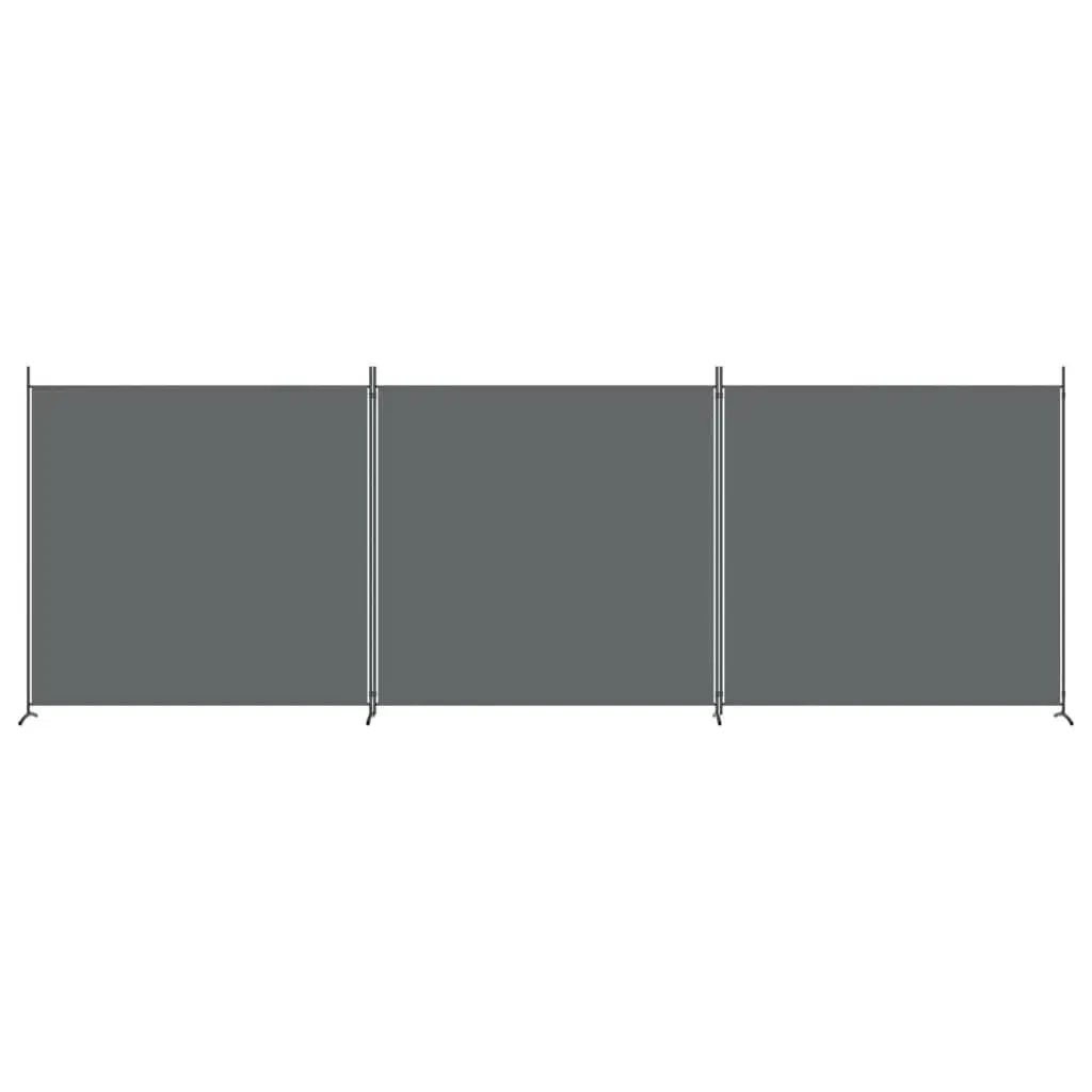 3-panels rumdeler 525x180 cm stof antracitgrå