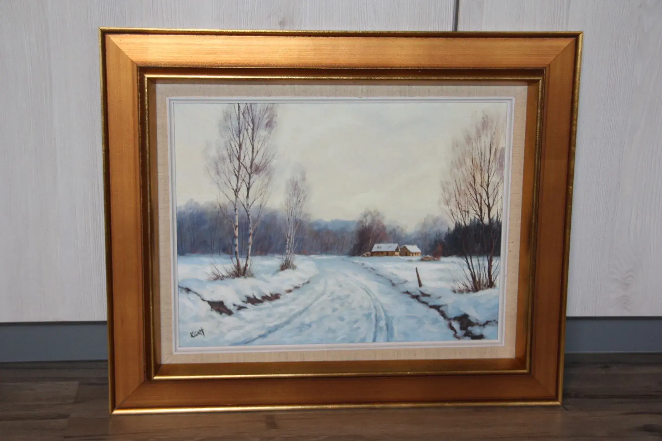 Oliemaleri Kurt Haugaard  rammemål 56 cm x 46 cm