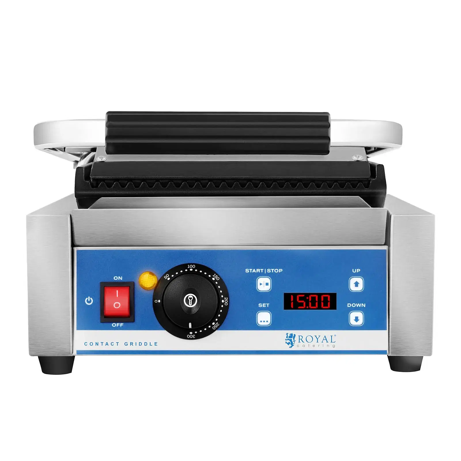 Kontaktgrill – rillet – timer – 1800 W