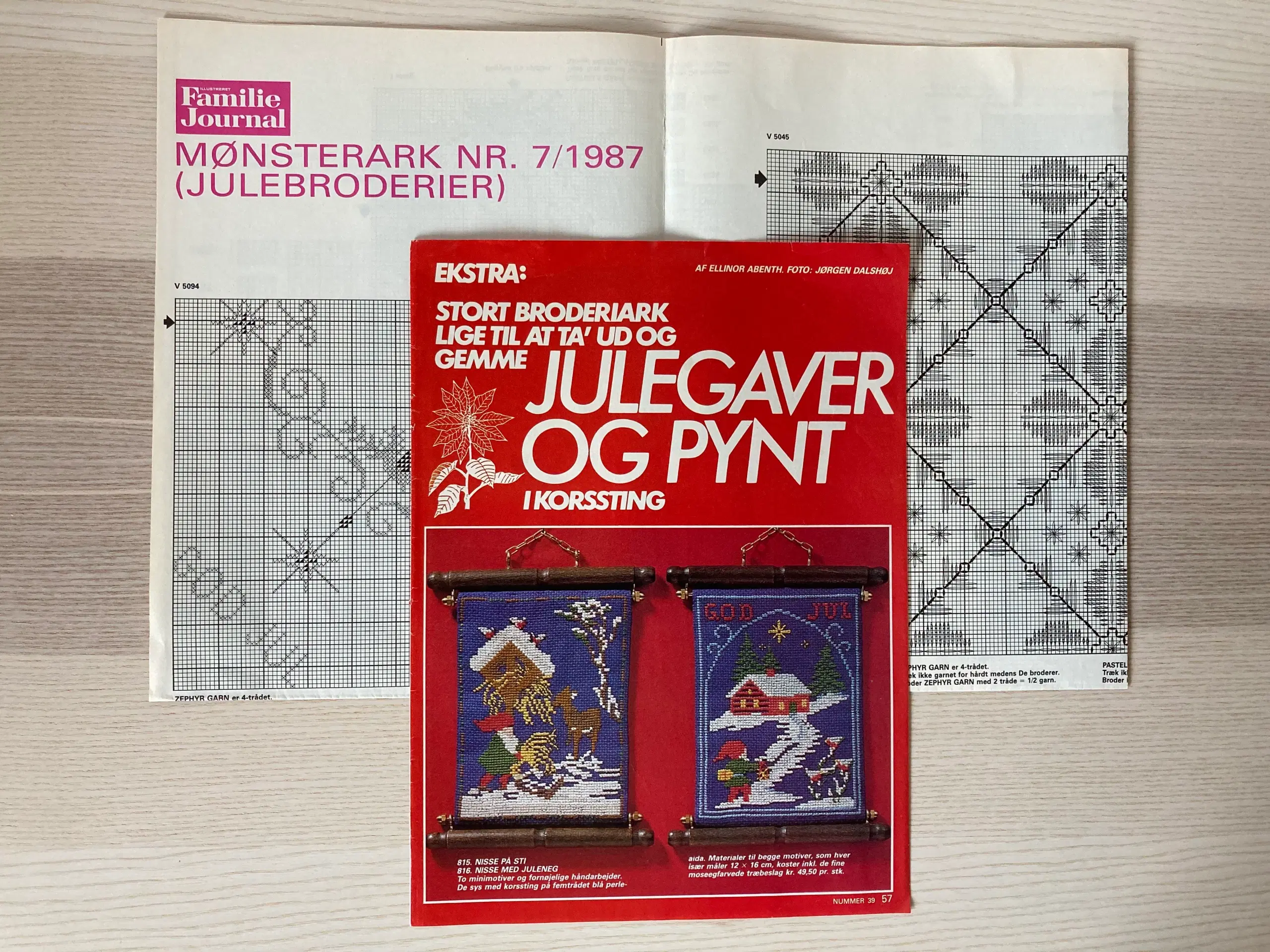 12 julebroderimønstre incl mønsterark FJ 7/1987