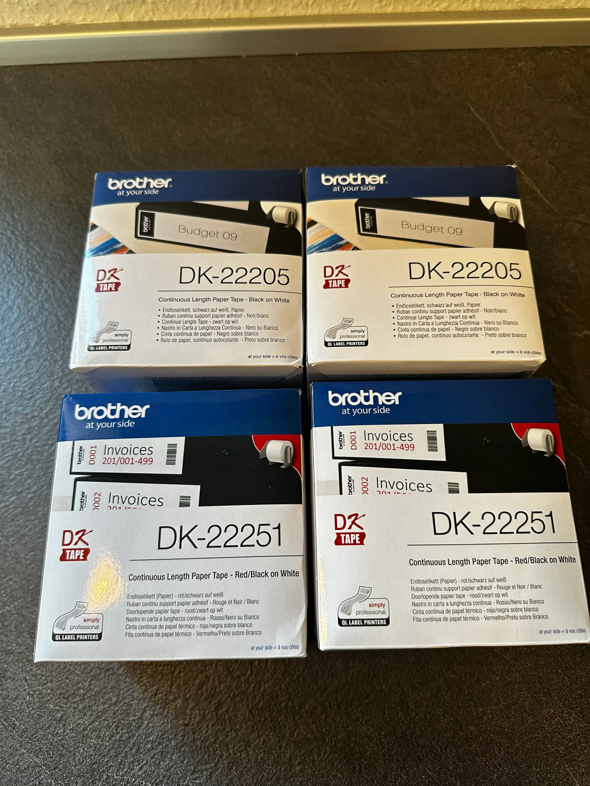 Brother QL-800 Label Printer med 4 nye pakker