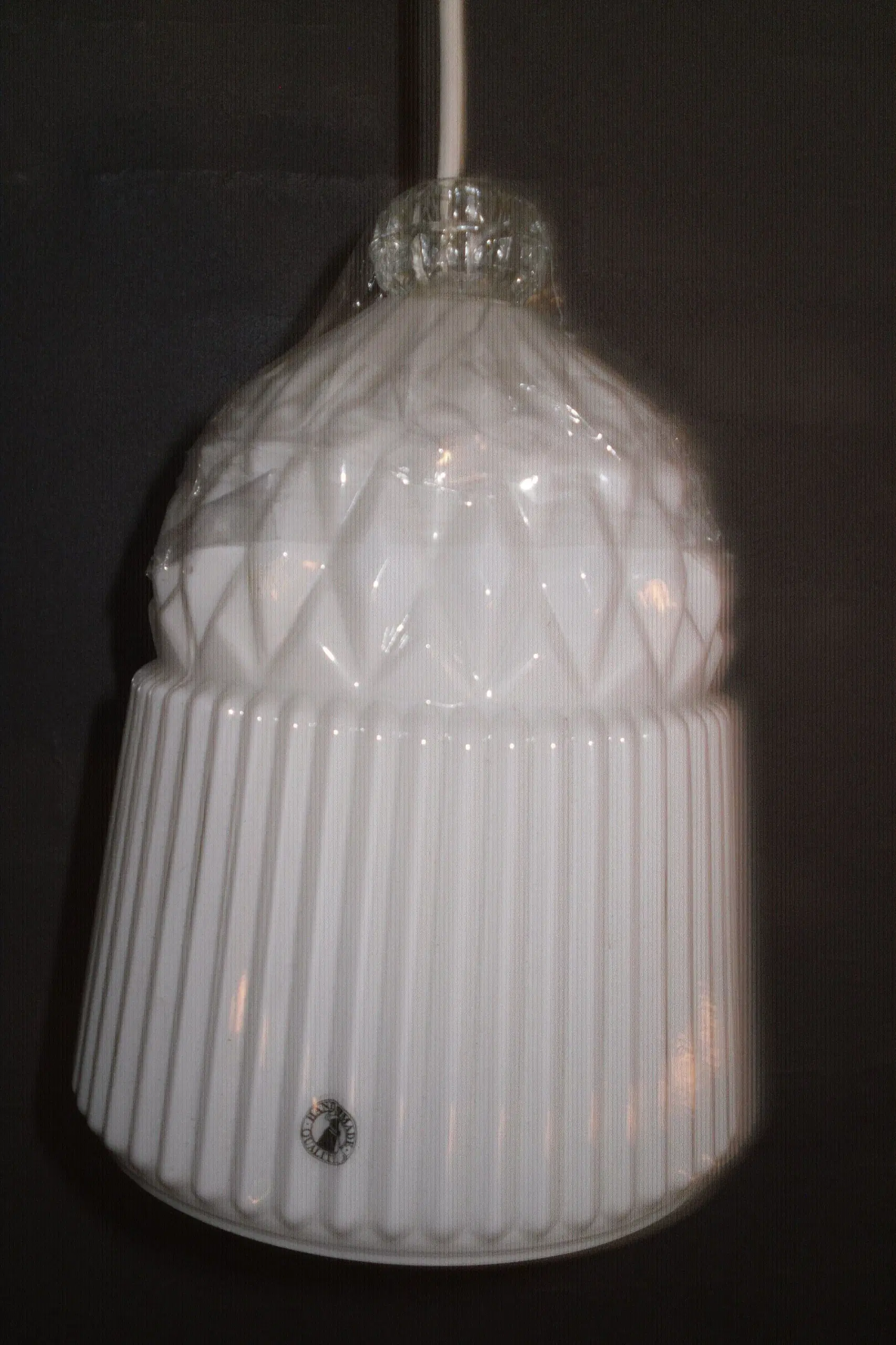 Smuk hvid glas LOFTSLAMPE