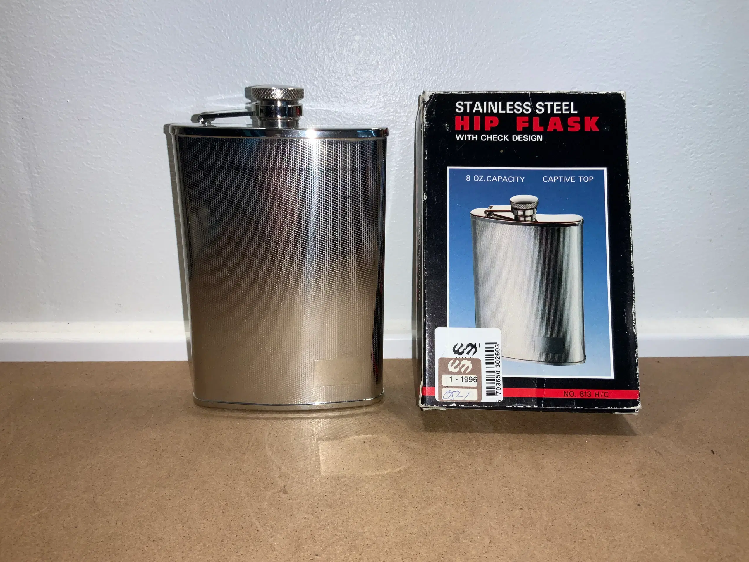 Lommelærke 8 oz ca 237 ml Stainless steel