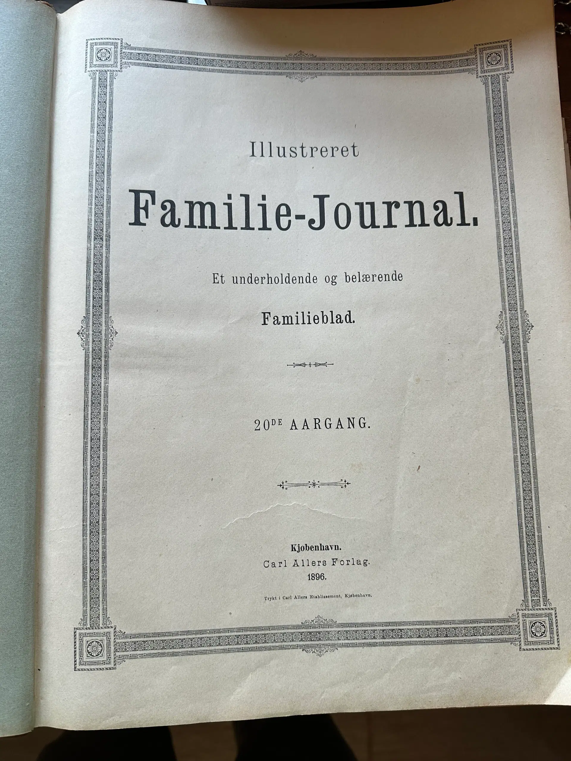 2 indbundne Familie journal fra 1895 og 1896