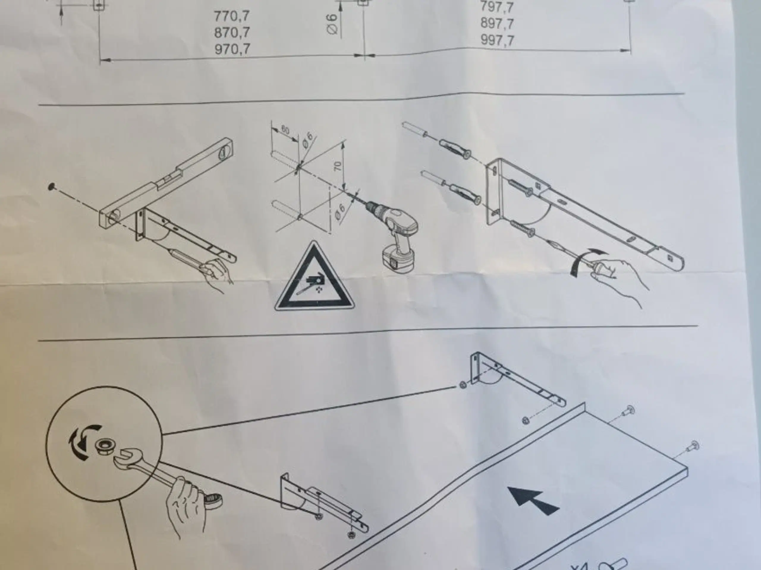 Hylde i Rustfrit stål  Hylde