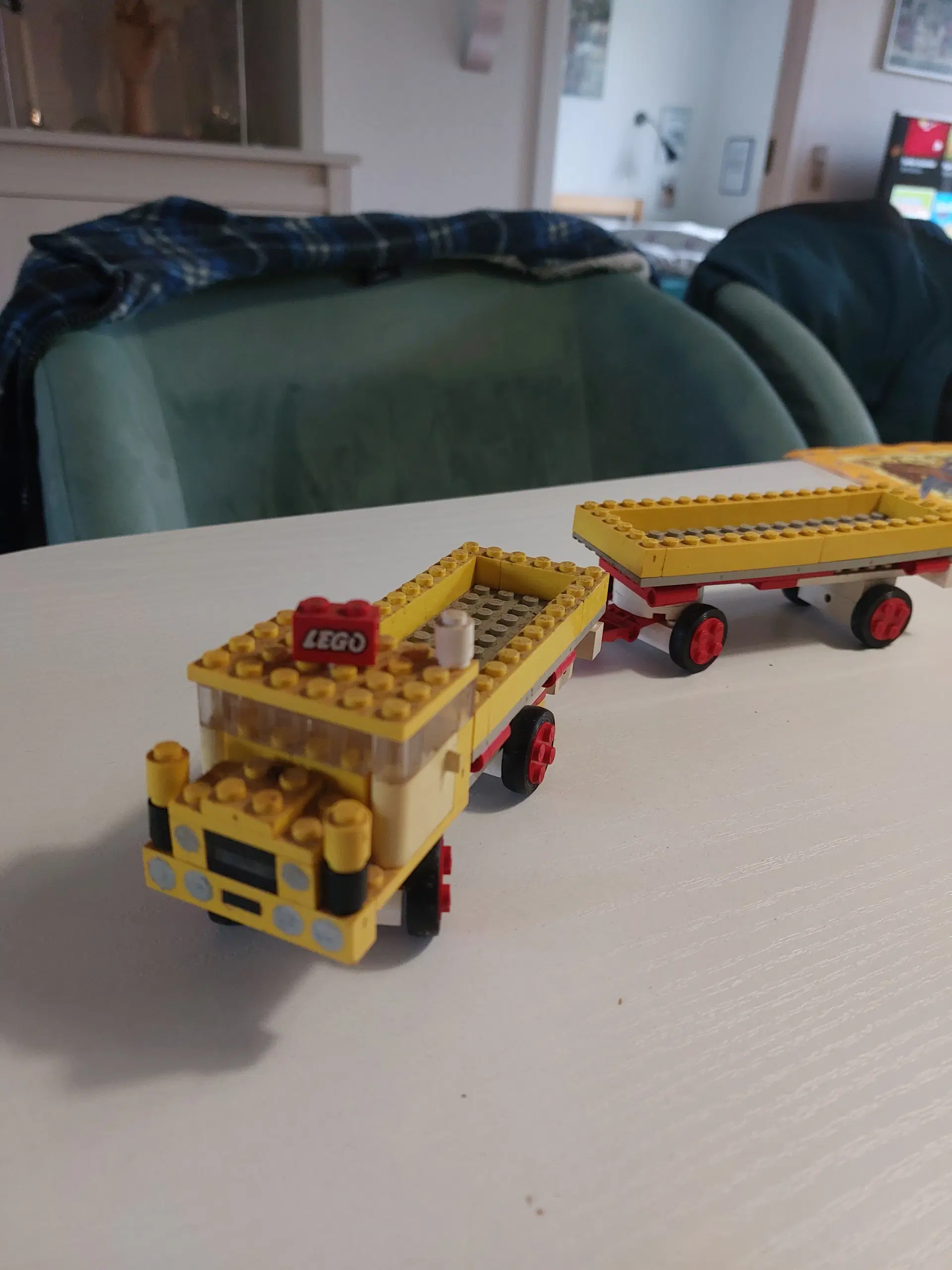 Retro hjemmelavet lego lastbil årgang ca 1975