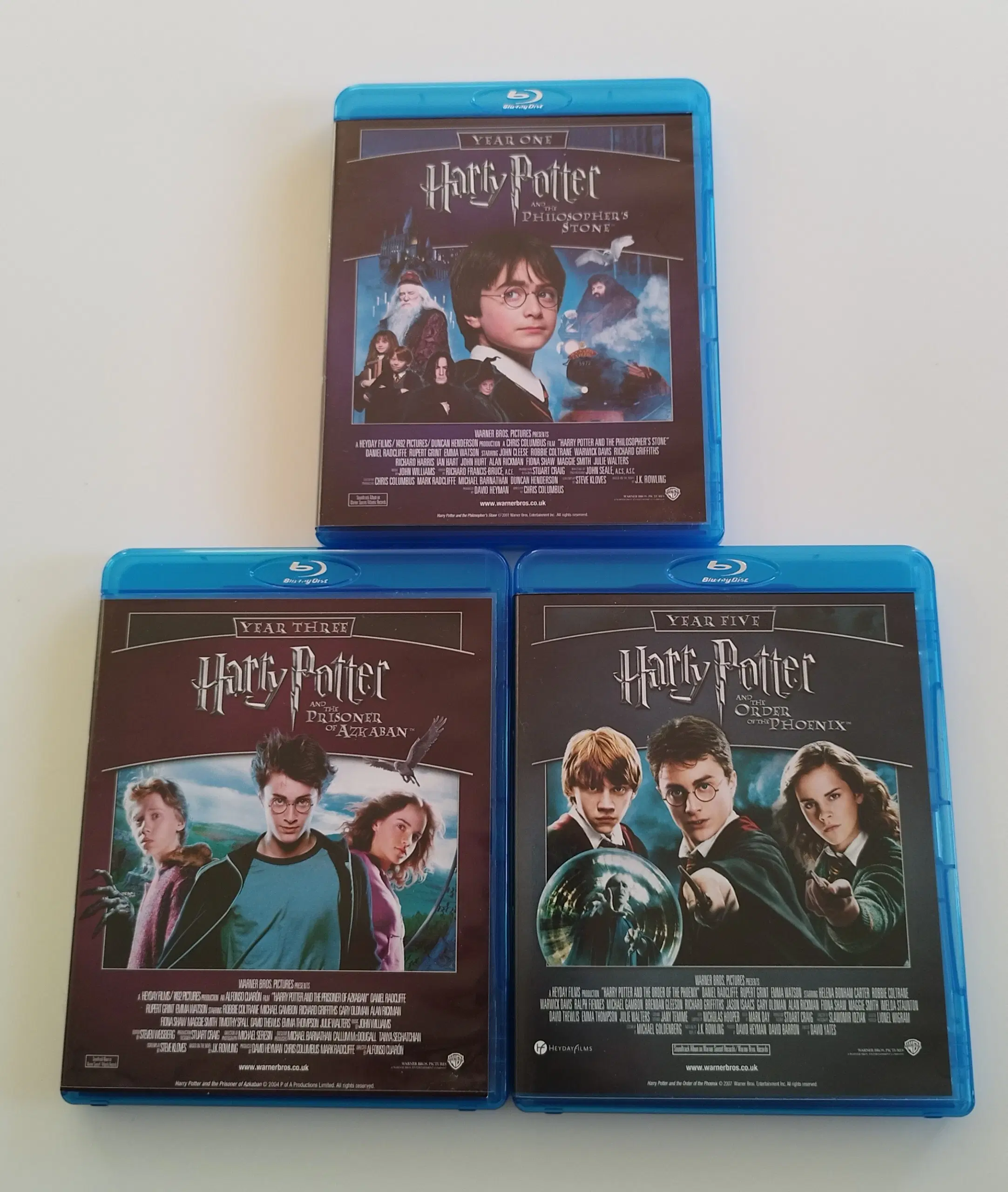 Harry Potter Blu-ray disk bokssæt (Year 1 - 6)