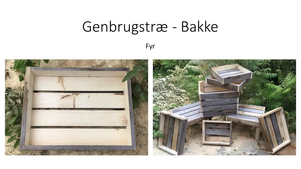 Bakke i genbrugstræ fyr