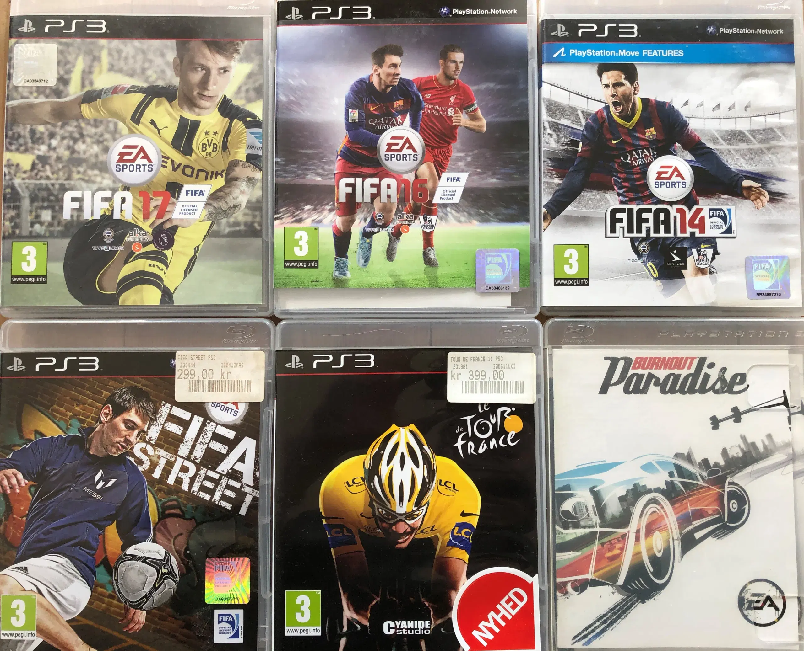 PS3 Spil: Tour de France FIFA Burnout Paradise