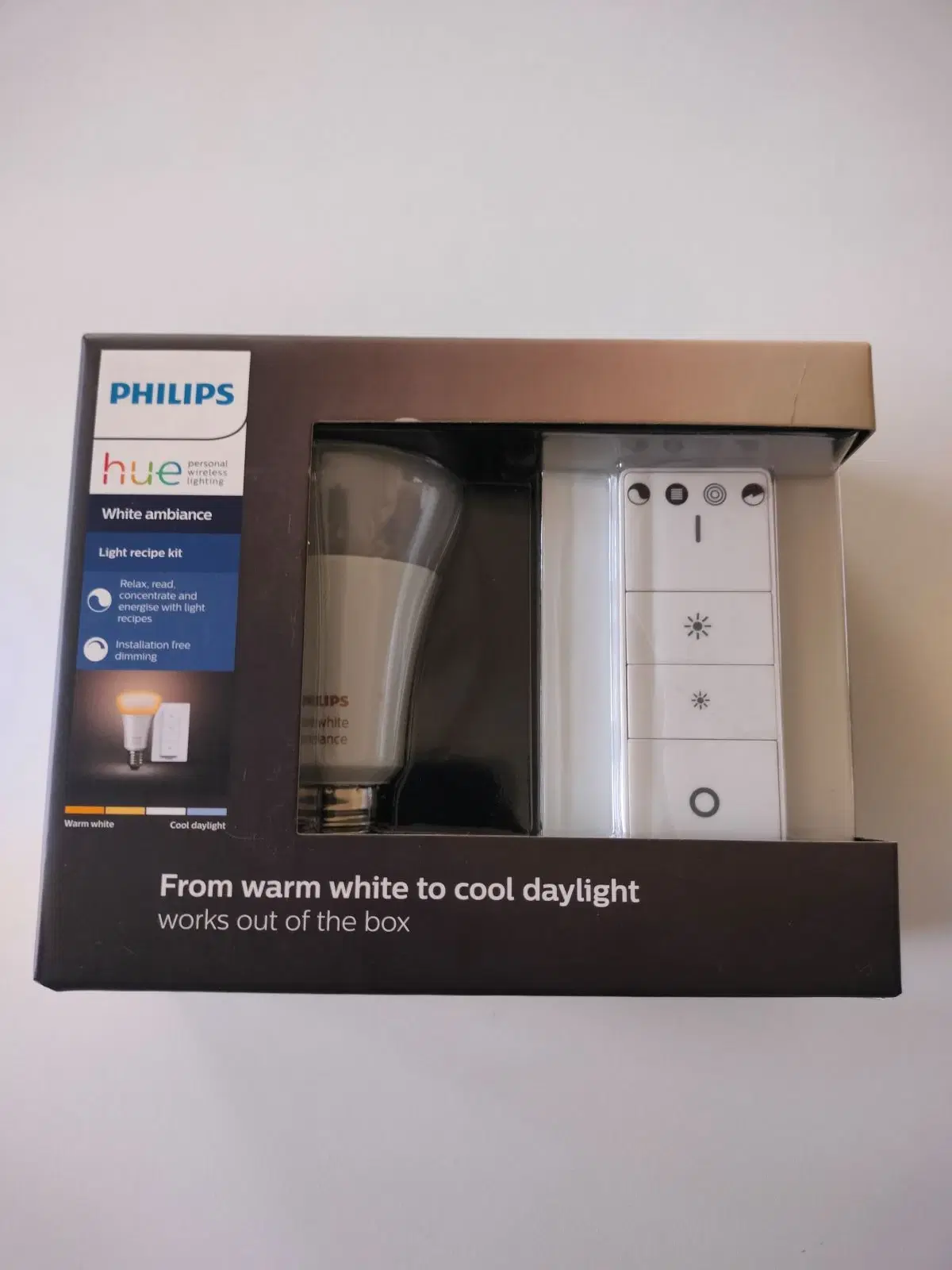 Philips Hue White ambiance Sæt med pære og dimmer