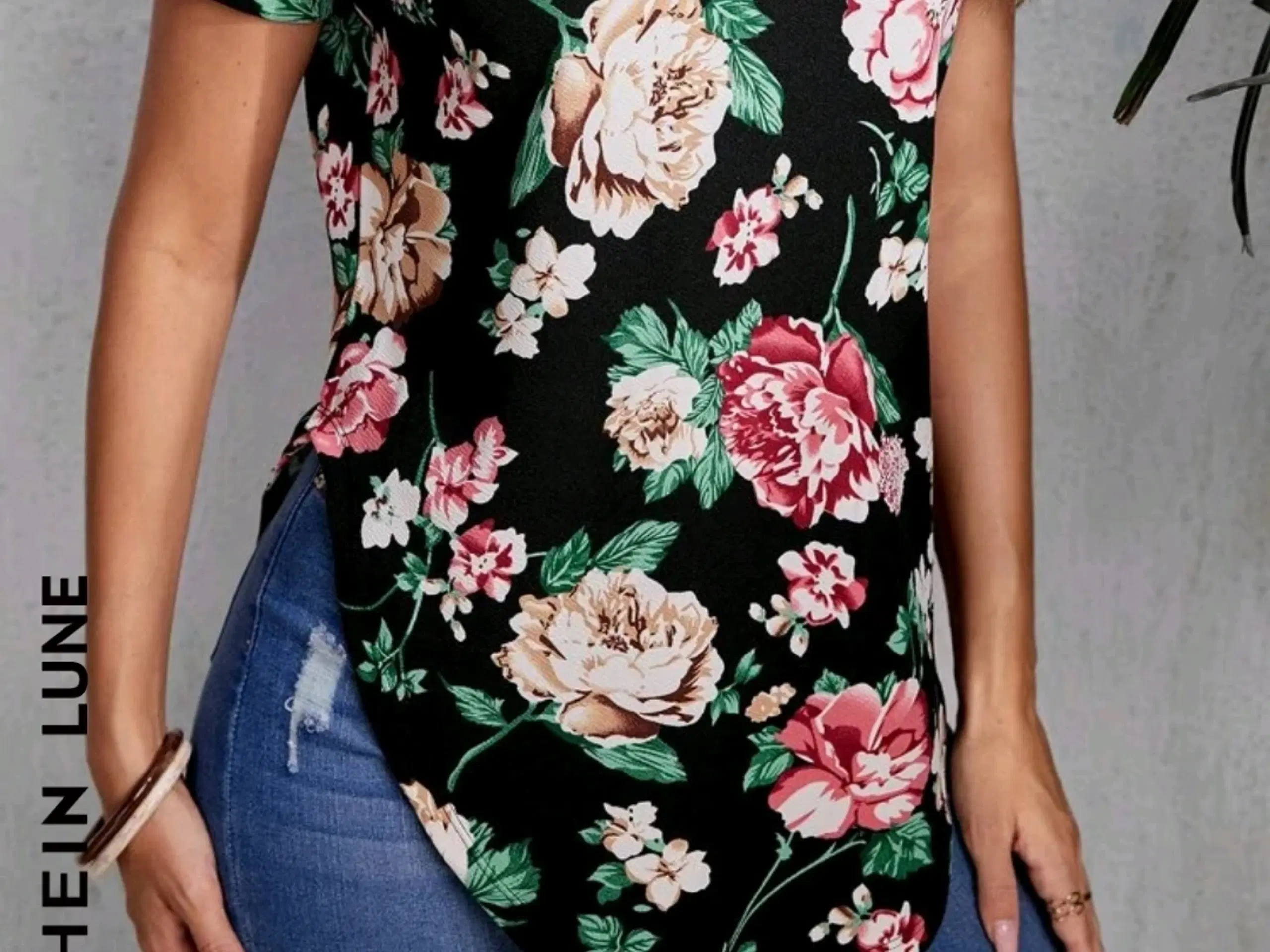 Blomster bluse strL