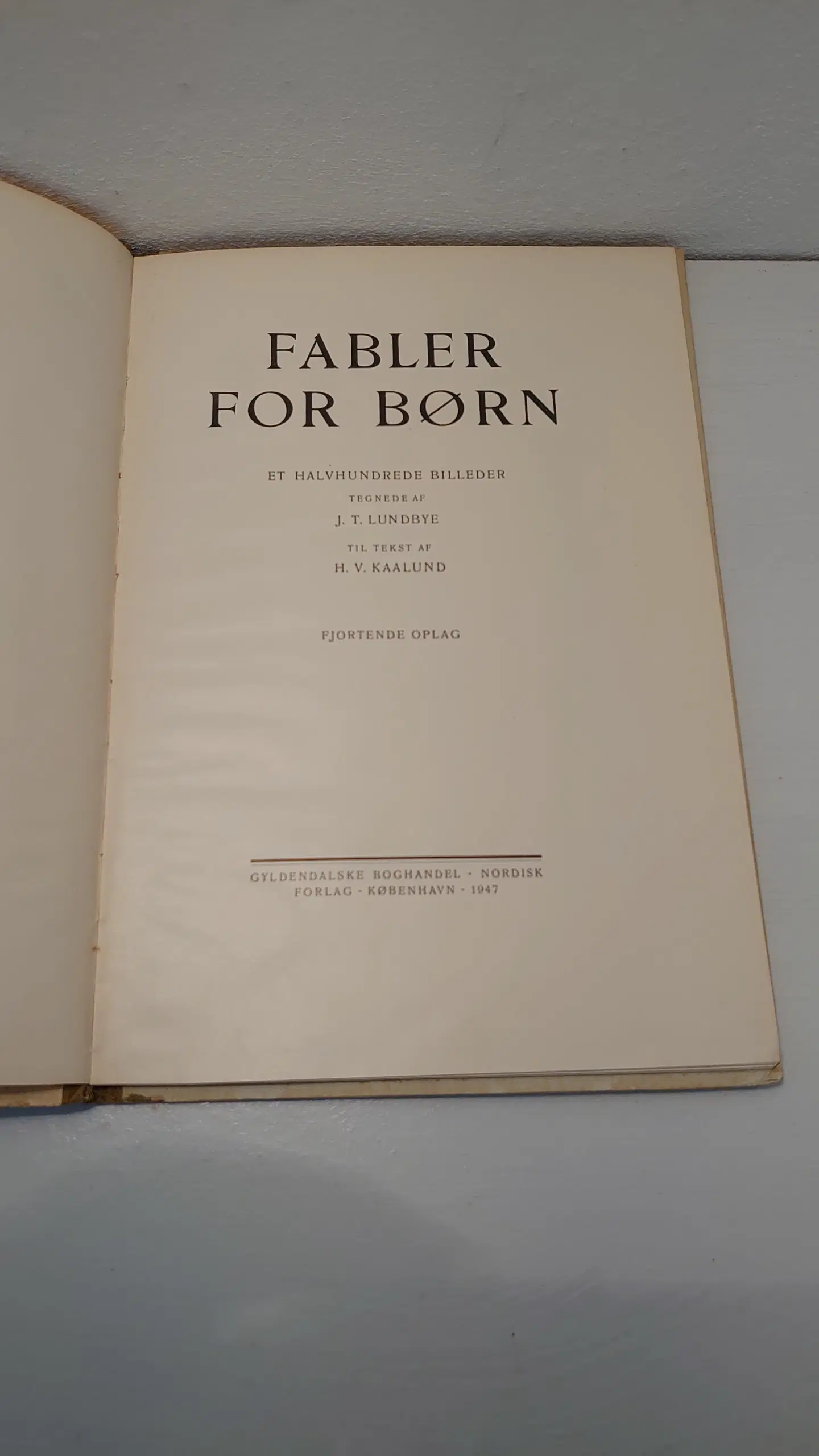 HV Kaalund: Fabler for Børn Gyldendal 1947