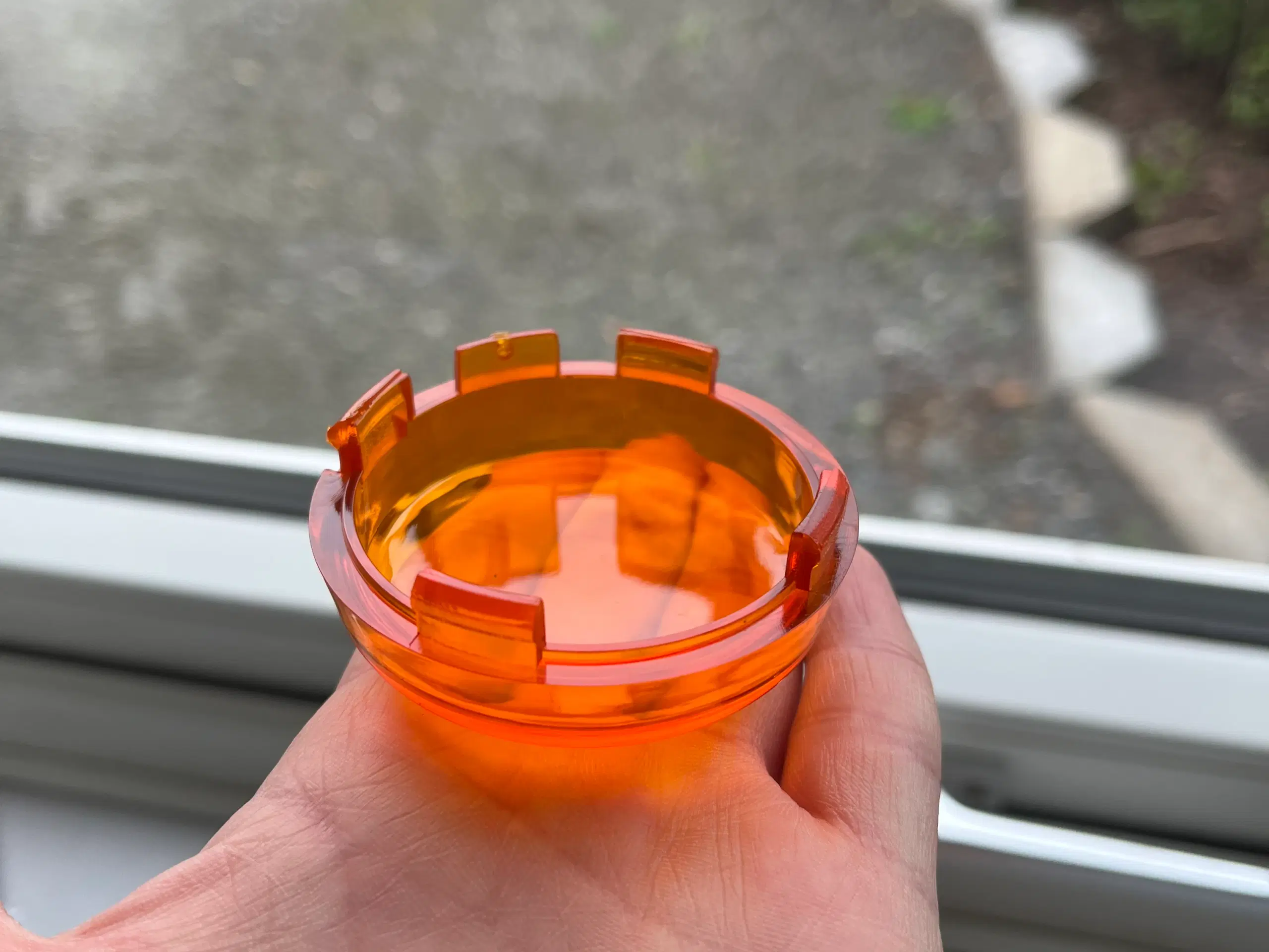 Små orange blinklysglas til Harley