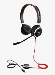 Jabra Evolve 40 Stereo Headset | et set med kontrolpanel headset og Etui